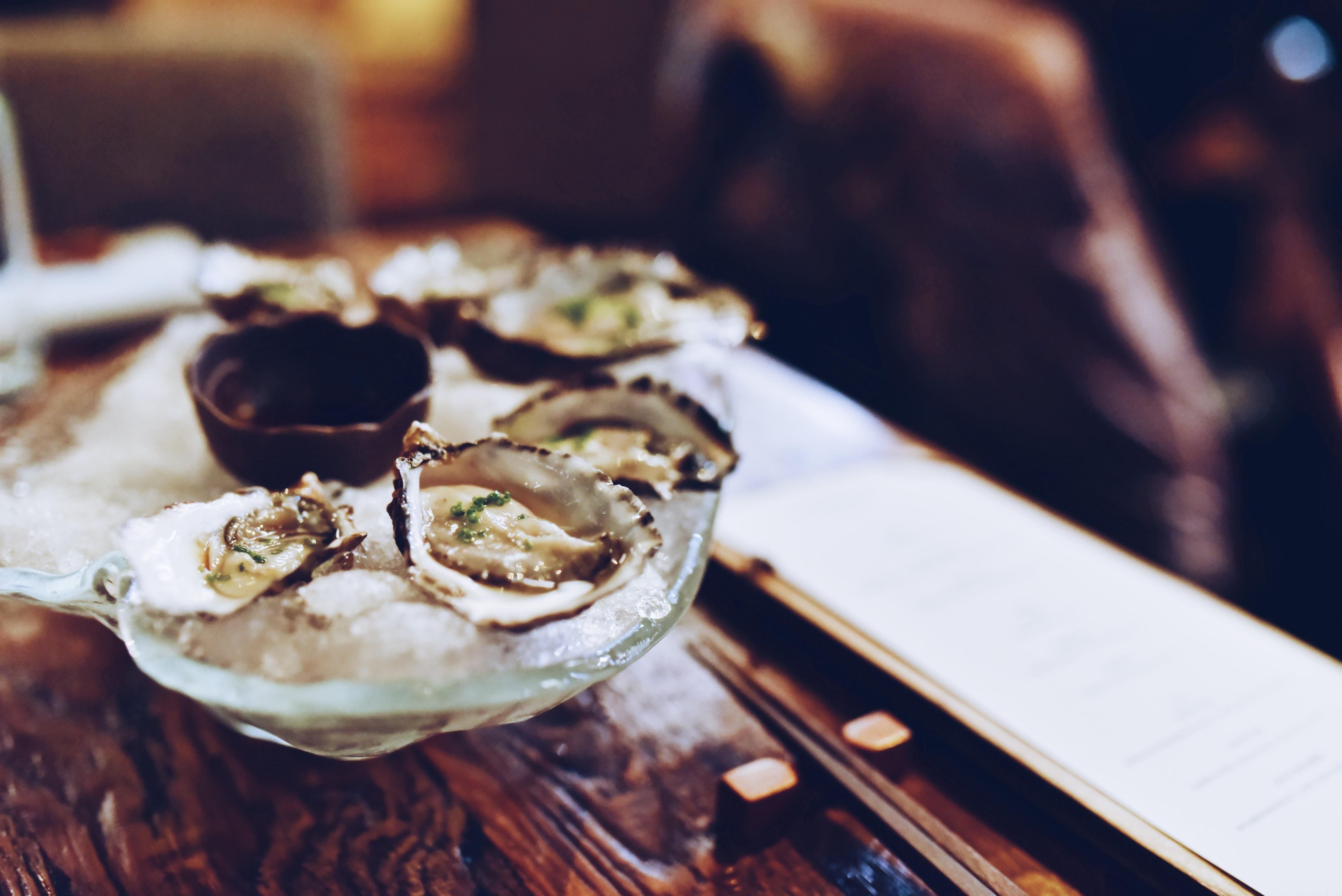 4900x3270 shallow focus photography of oysters on bowl photo, Desktop