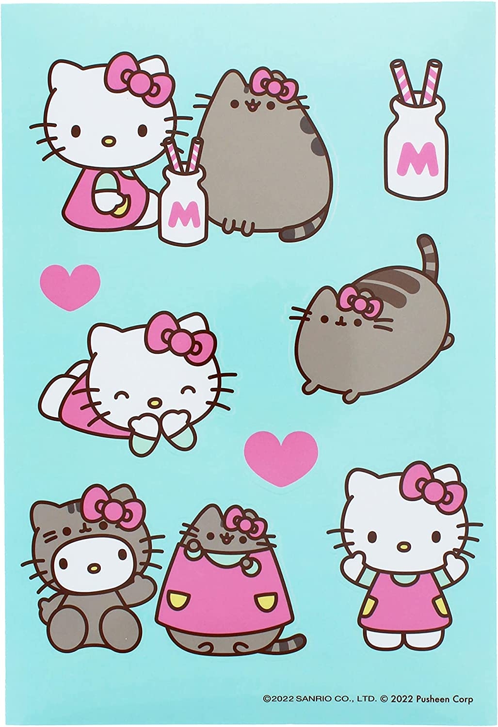 1030x1500 Hello Kitty x Pusheen Tech Vinyl Stickers. Kawaii Gifts, Phone