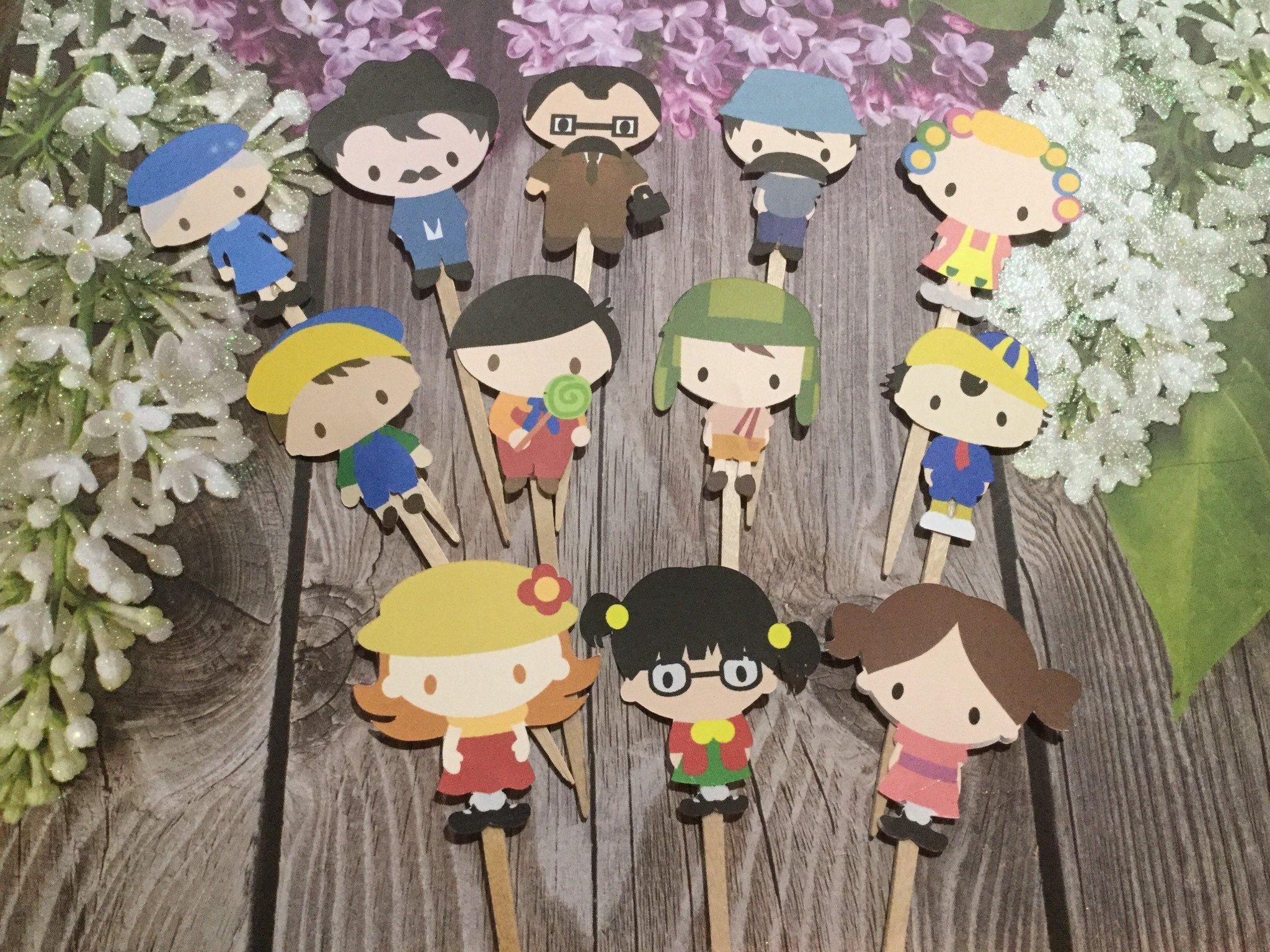 2050x1540 La vecindad el Chavo cupcake toppers/ mexico show/ handmade, Desktop