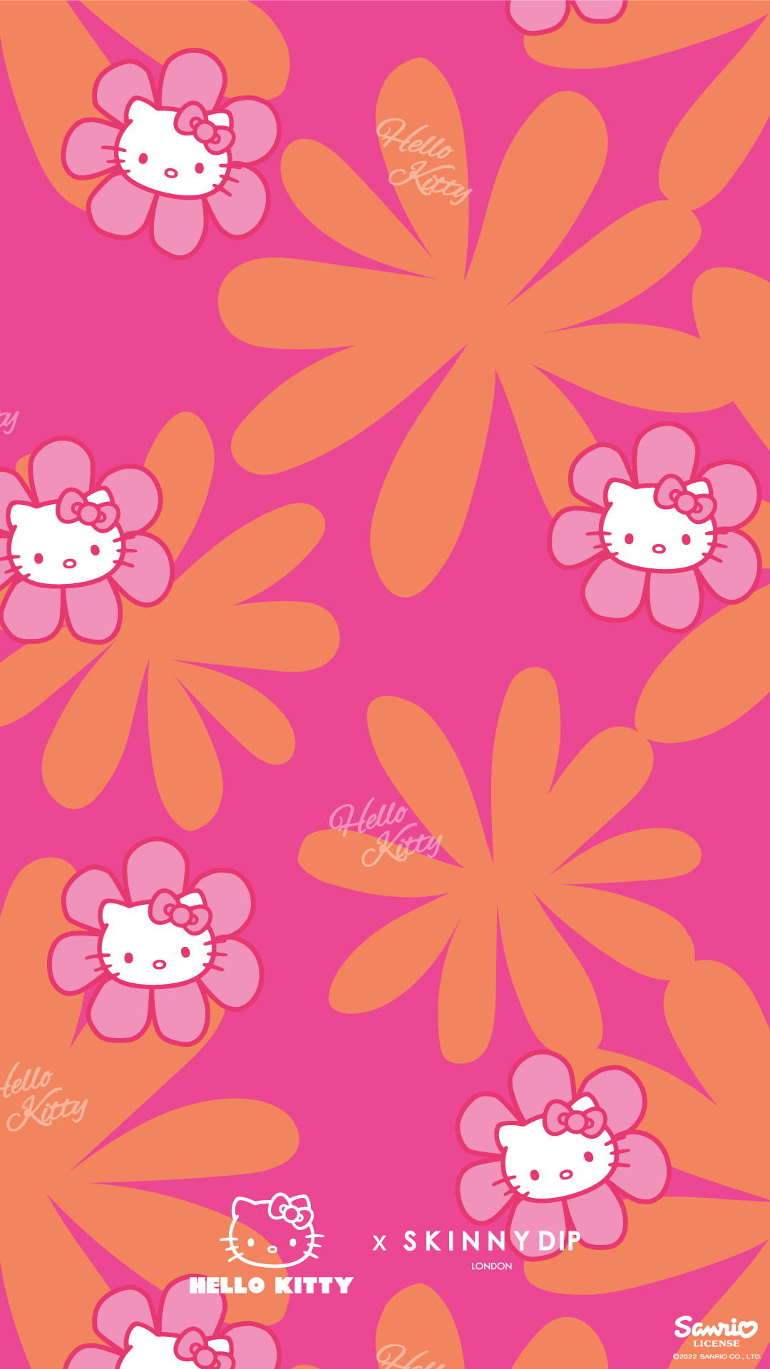 1080x1920 Hello Kitty x Skinnydip Summer Phone Wallpaper, Phone