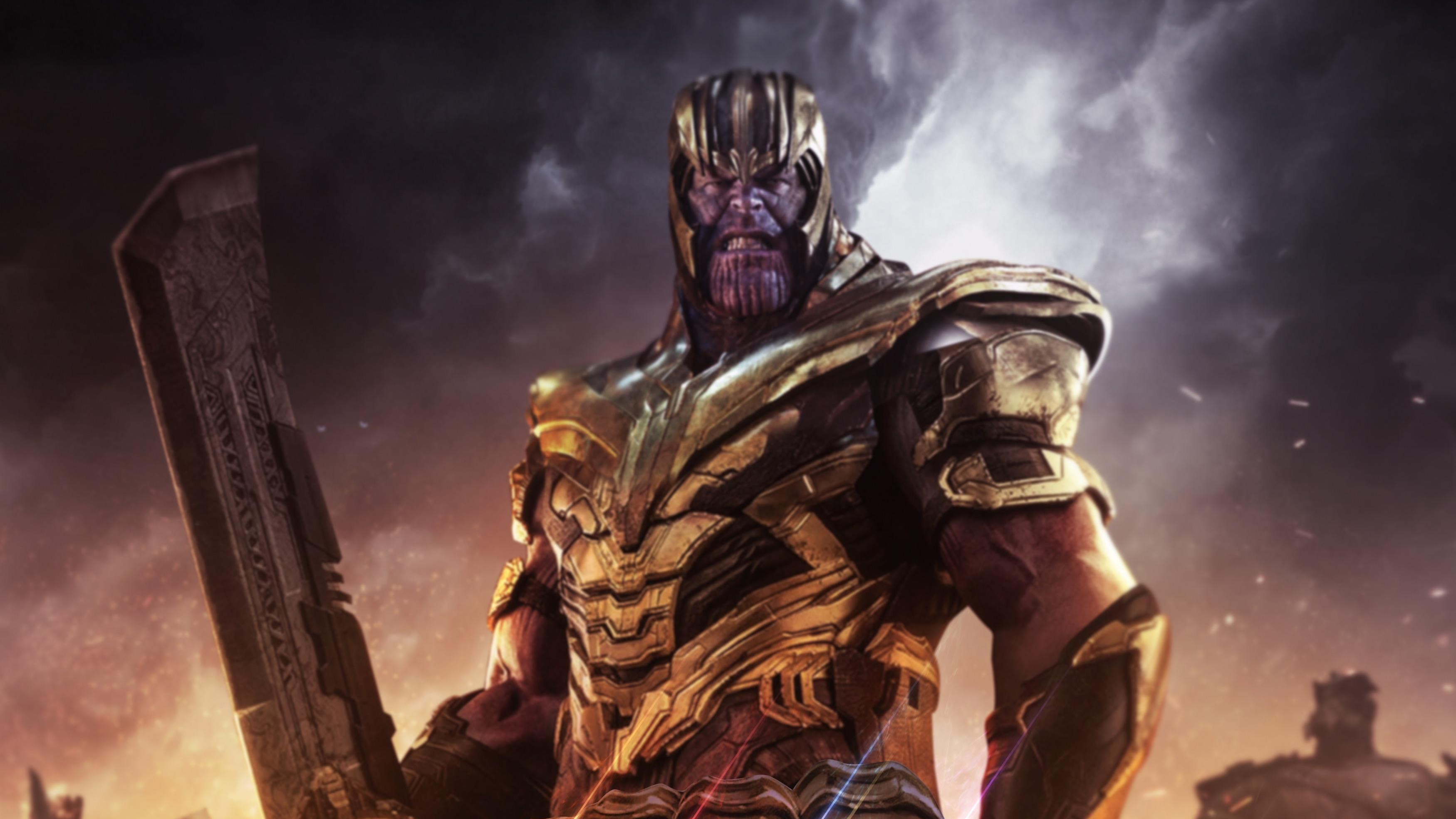 3500x1970 Avengers Endgame Thanos, HD Superheroes, 4k Wallpaper, Desktop