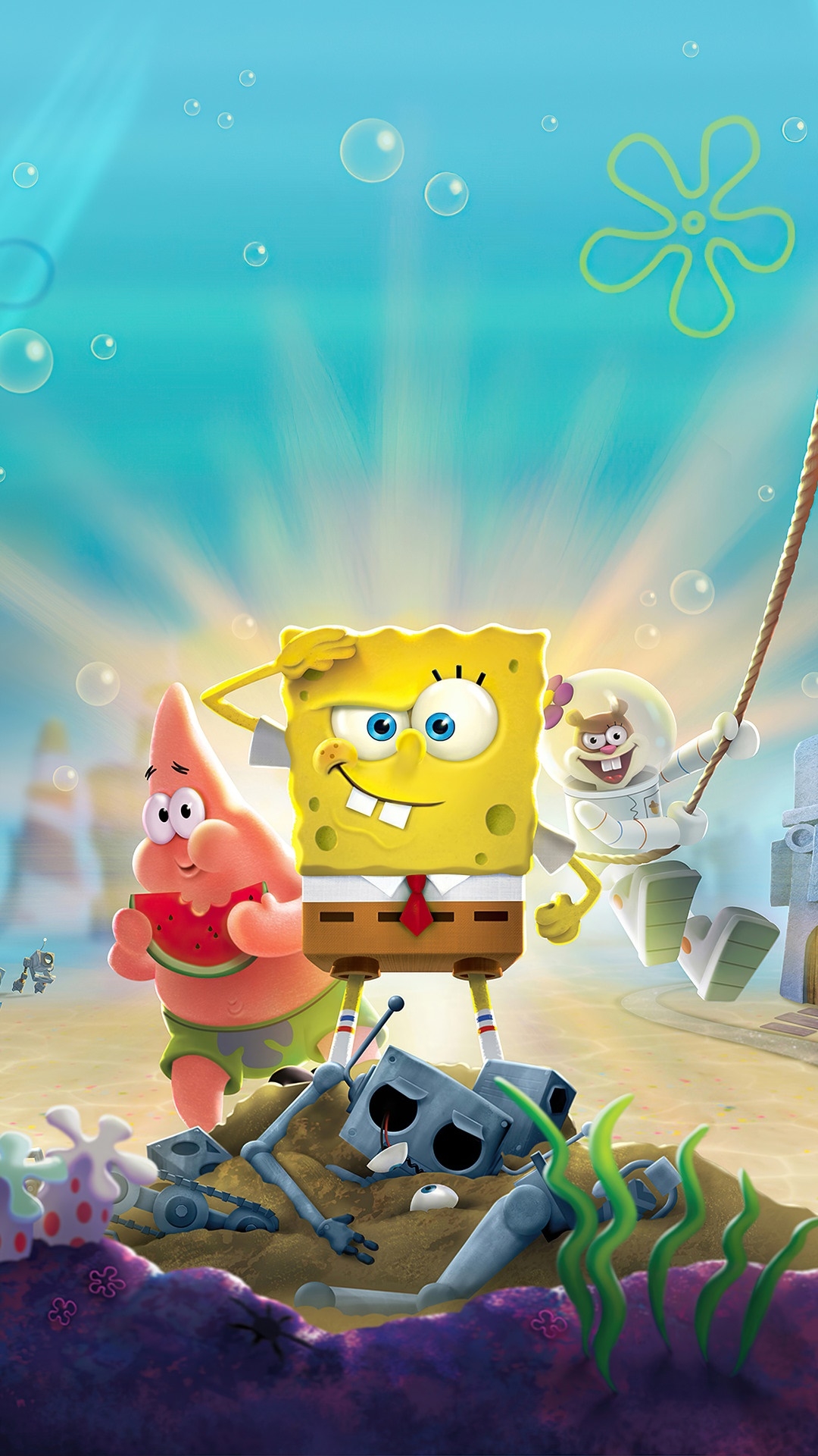 1080x1920 1920x1080 Spongebob, Patrick, Baseball bat, Art wallpaper JPG Gallery HD Wallpaper, Phone