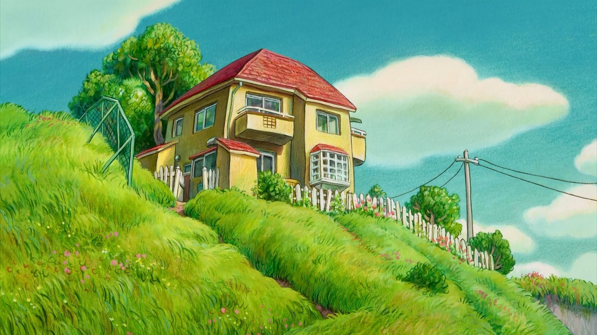 1920x1080 Ponyo on the Cliff by the Sea Wallpaper Ghibli Wallpaper, Desktop