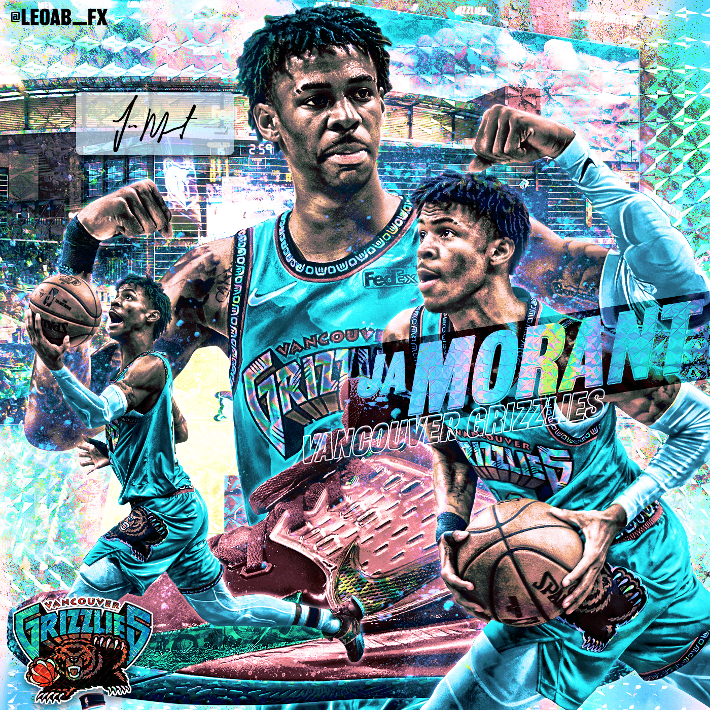 1400x1400 Ja Morant Throwback Design, Phone