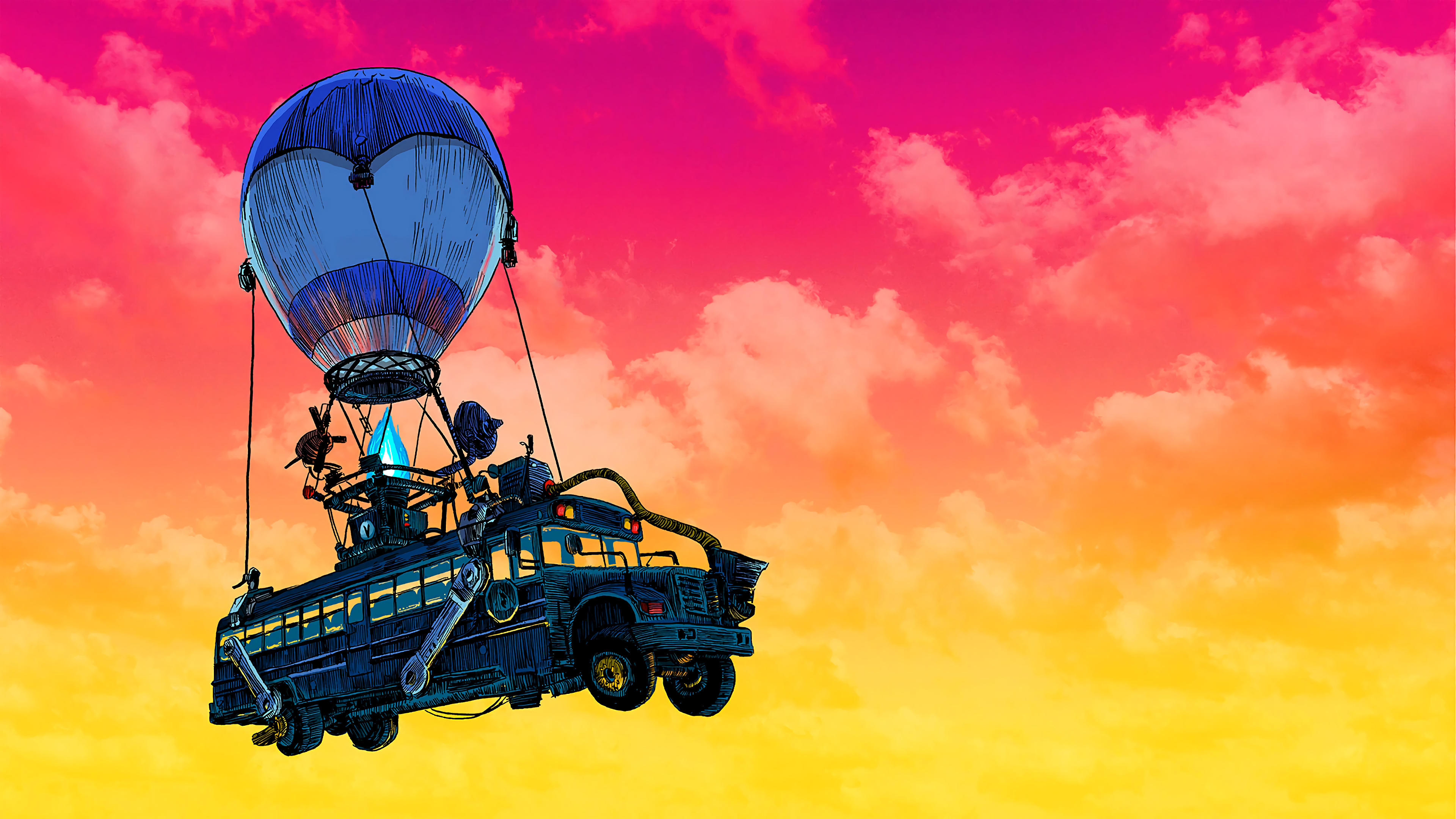 3840x2160 Fortnite Battle Bus Wallpaper 4k Ultra HD, Desktop