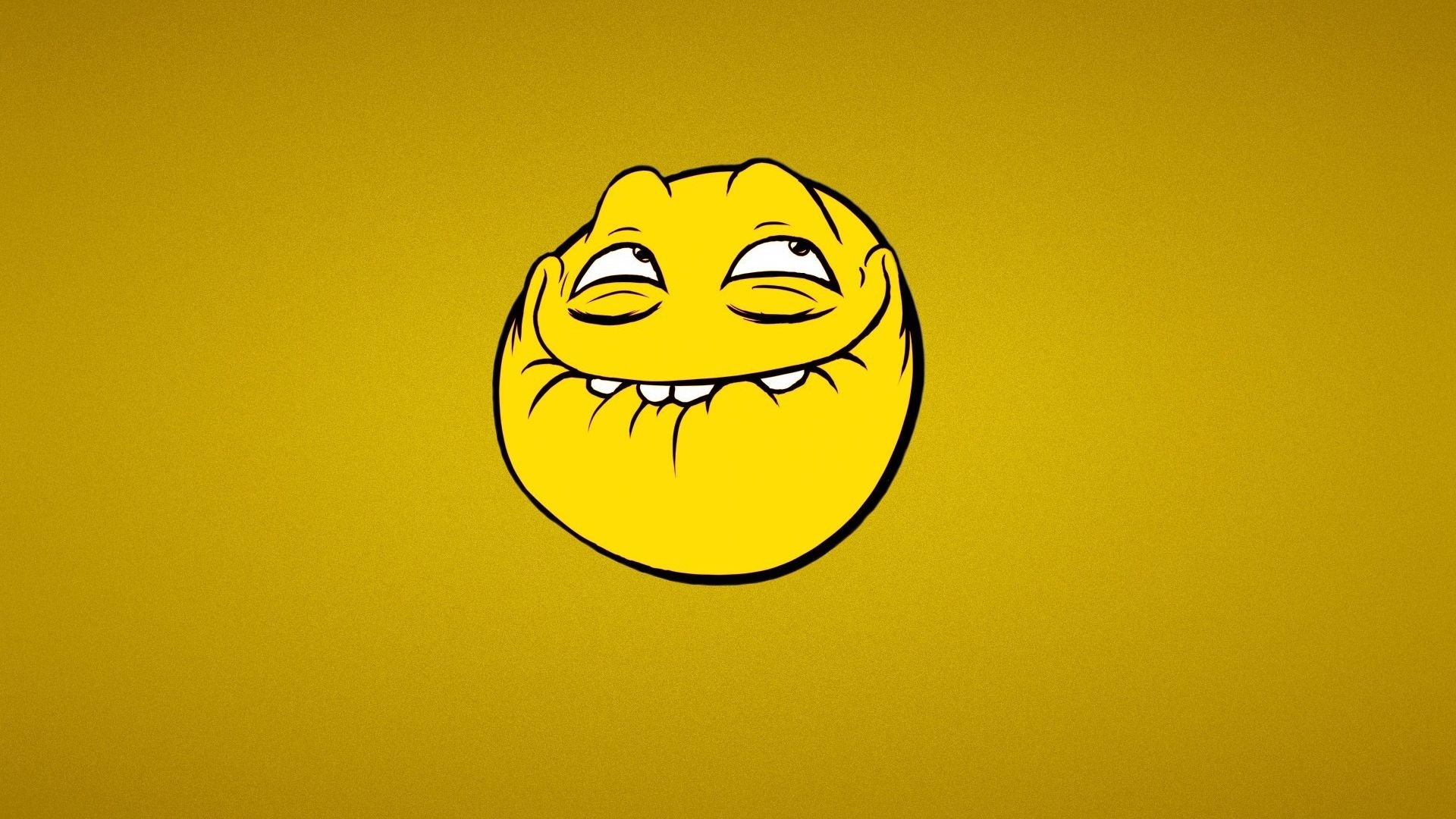 1920x1080 Free download Smile Trollface Yellow Cartoon [1920x1200], Desktop