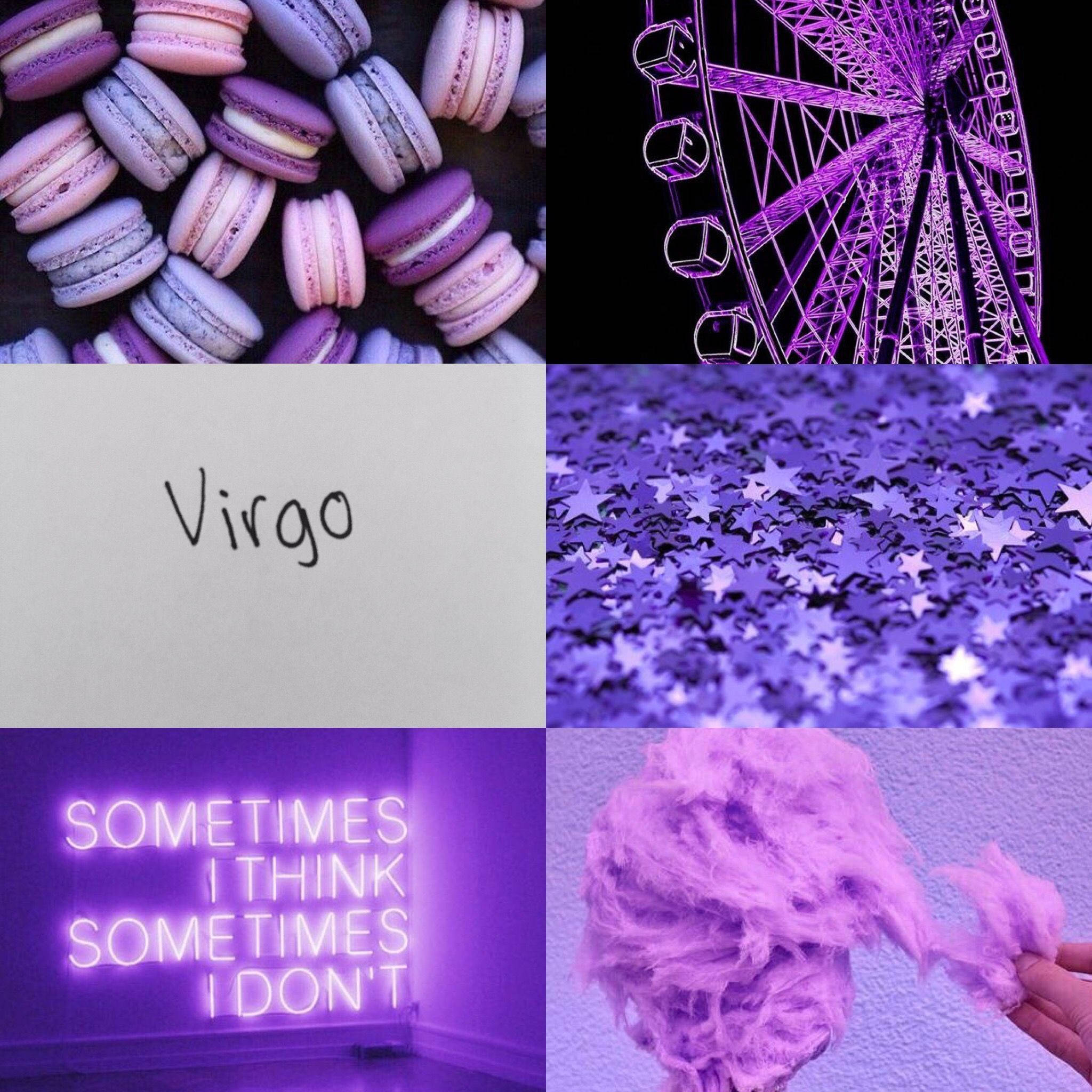 2050x2050 Download Virgo Zodiac Purple Aesthetic Wallpaper, Phone