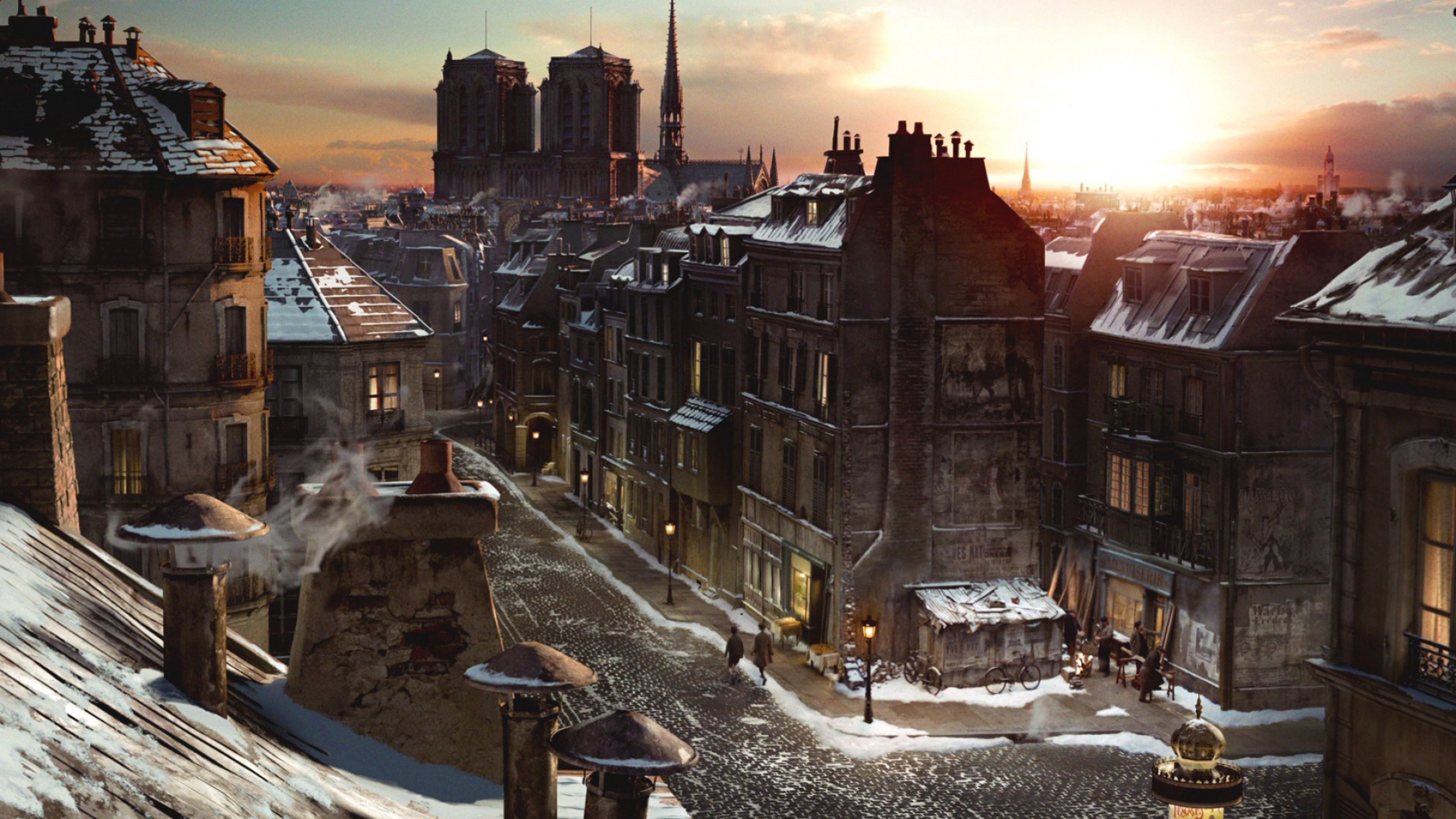 3840x2160 Winter City Wallpaper, Desktop