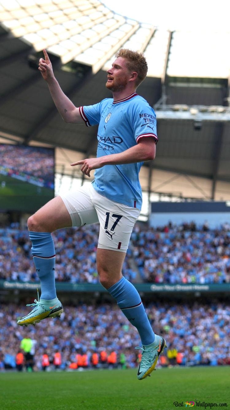 750x1340 Kevin De Bruyne celebrates goal in crowd 2K wallpaper download, Phone