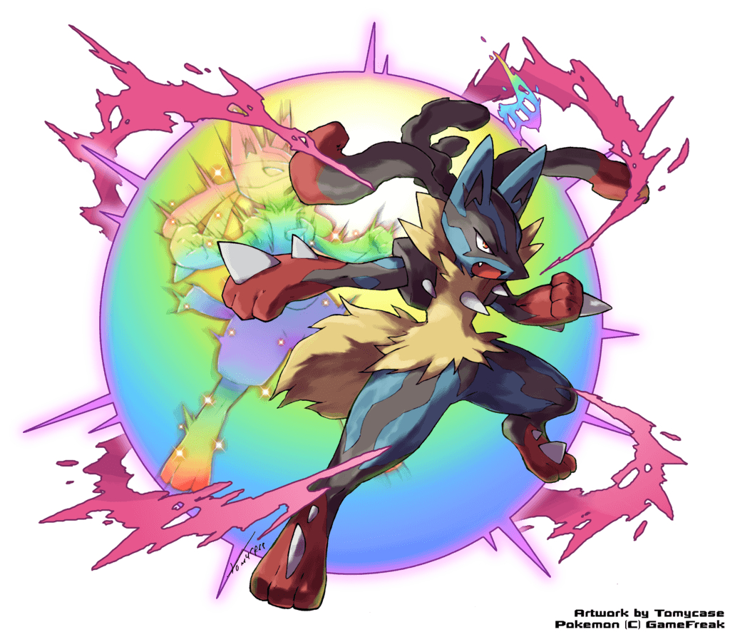 1030x900 Lucario Mega Evolve Artwork (Unofficial), Desktop