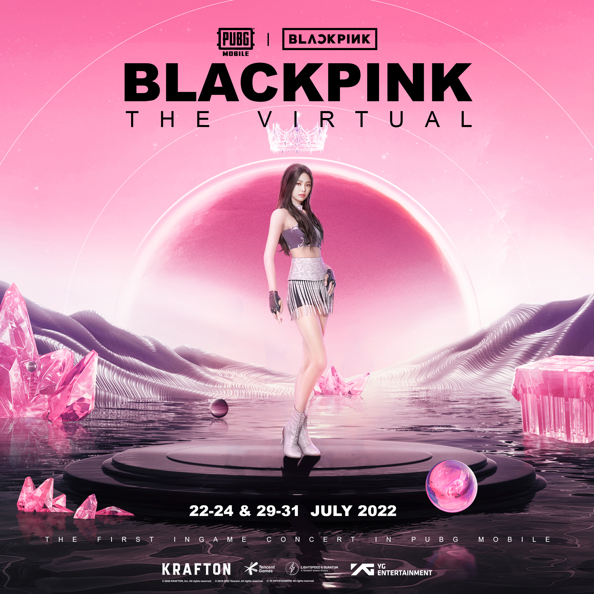 2050x2050 BLACKPINK MOBILE 2022 In Game Concert: THE VIRTUAL (Individual + Group Teaser Posters), Phone