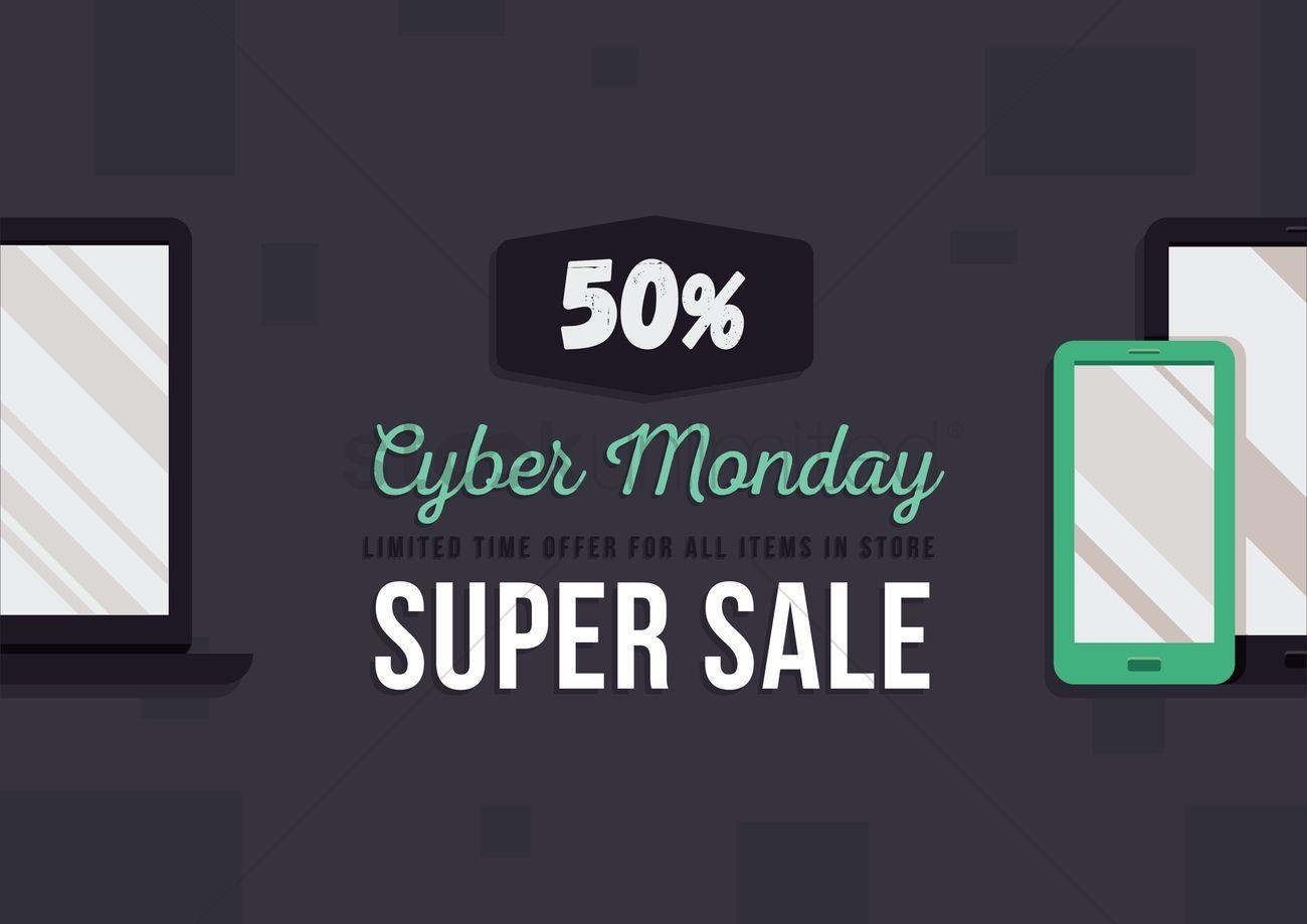 1300x920 Cyber monday super sale wallpaper Vector Image, Desktop