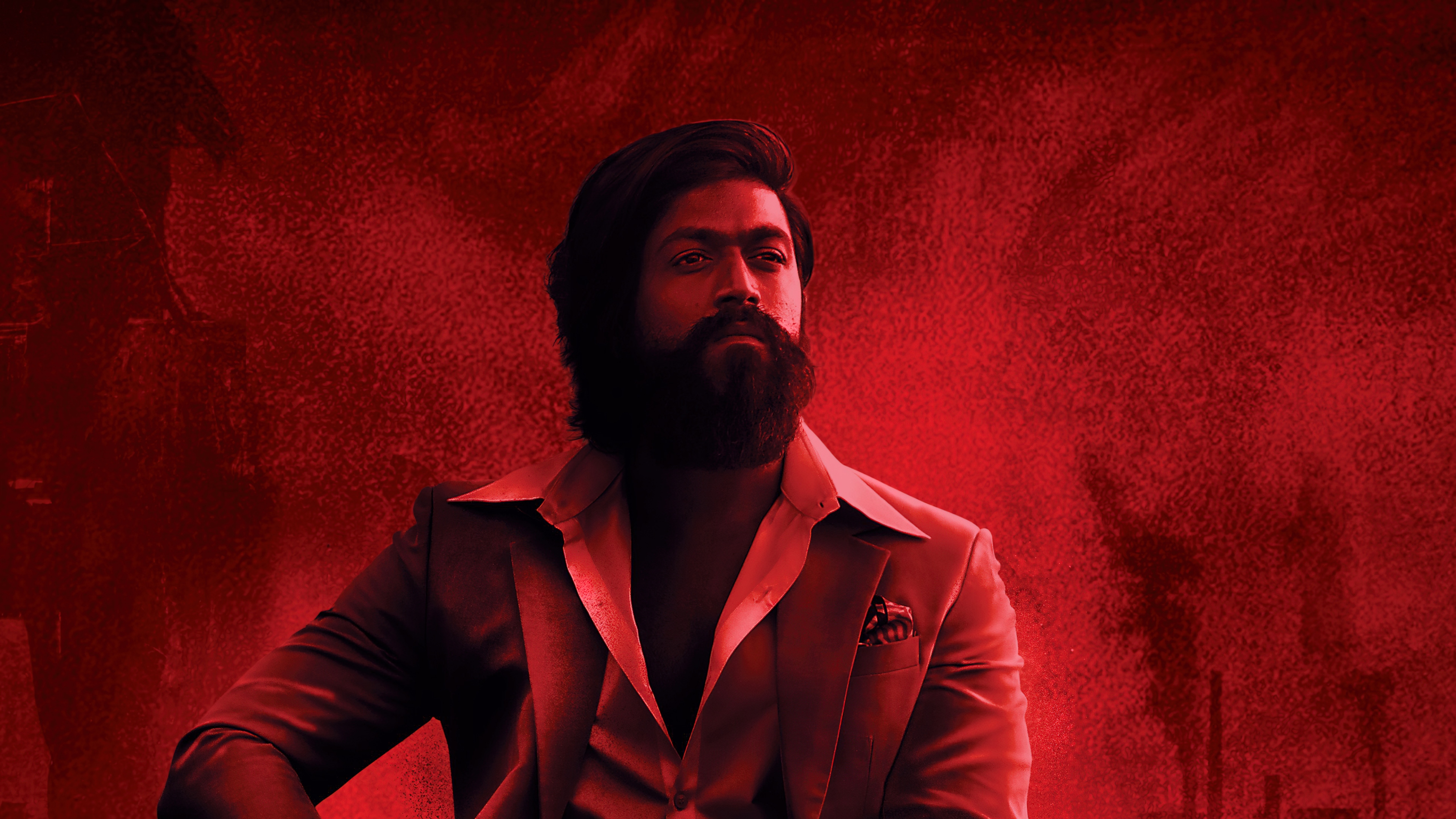 5120x2880 KGF: Chapter 2 Wallpaper 4K, Yash, Indian movies, 2022 Movies, Red background, Movies, Desktop