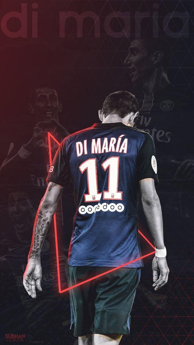 670x1200 Di maria Mobile wallpaper 2016 PSG, Phone