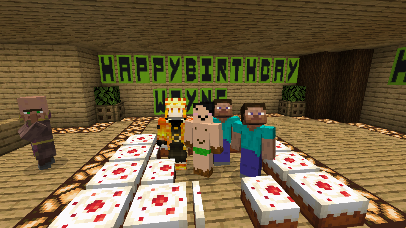 1370x770 epic Minecraft birthday party, Desktop