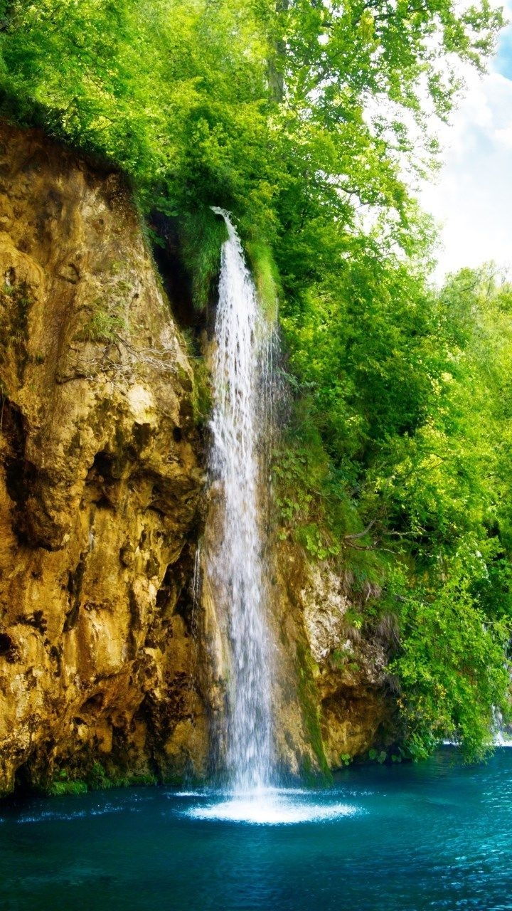 720x1280 Waterfall, Water resources, Body of water, Natural landscape, Nature, Nature reserve. Waterfall, Nature, Landscape, Phone