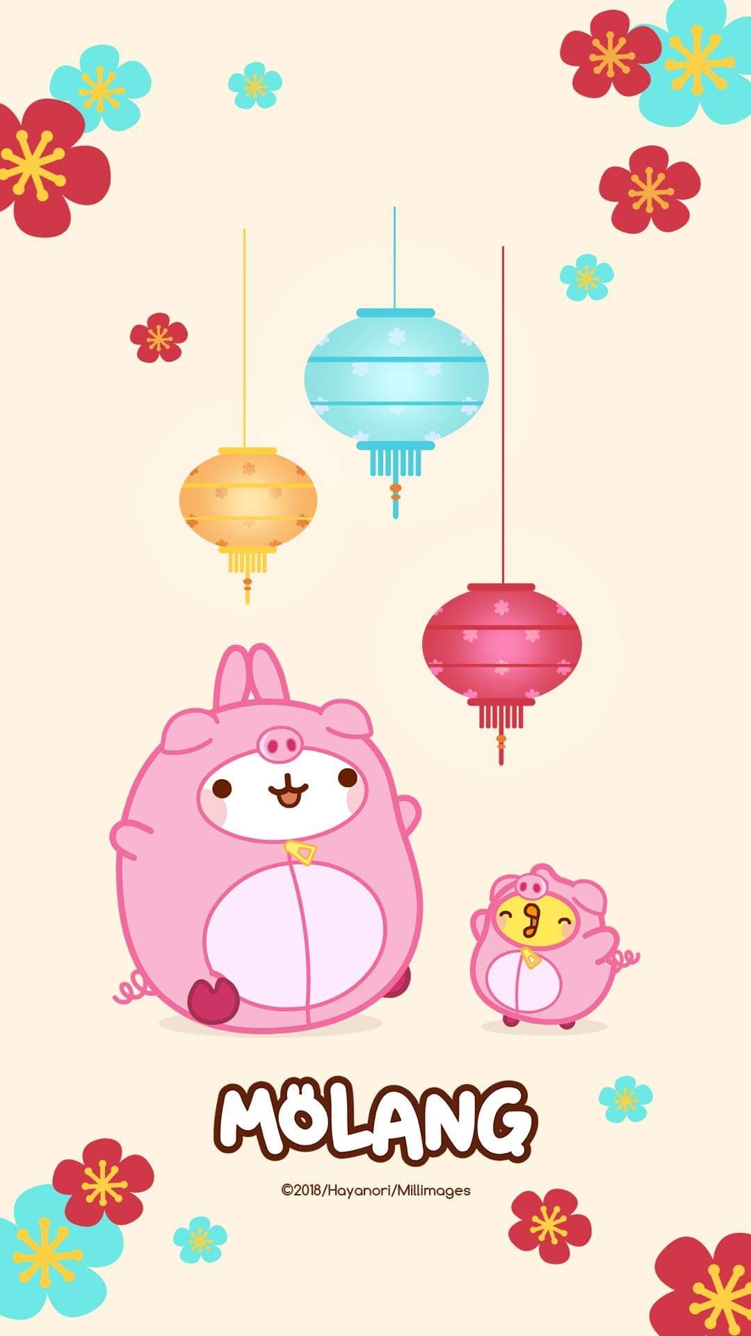 1080x1920 Molang Wallpaper, Phone