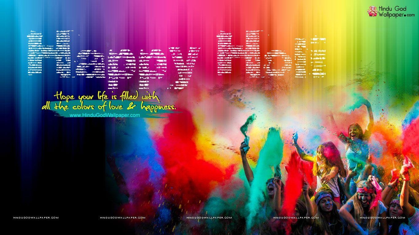 1370x770 Holi Festival HD Wallpaper Free Download. Happy holi, Happy holi, Desktop