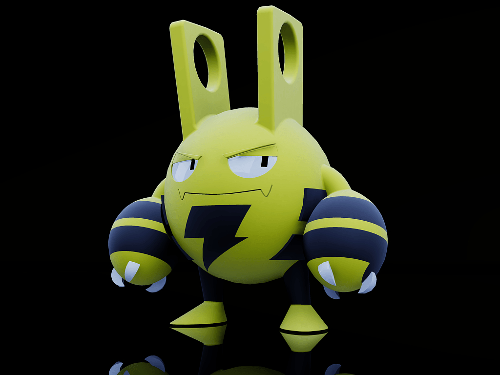 1030x770 Pokémon Elekid, by Re, 3D AutoCad. art 3Dd autocad, Desktop