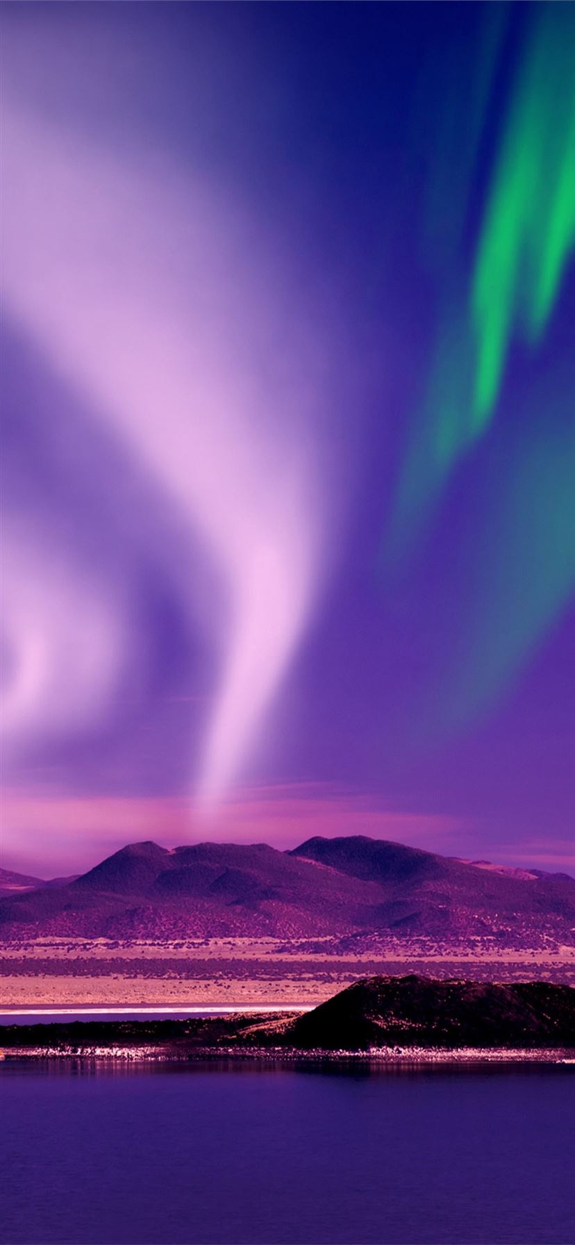 830x1800 aurora borealis beautiful view iPhone 11 Wallpaper Free Download, Phone