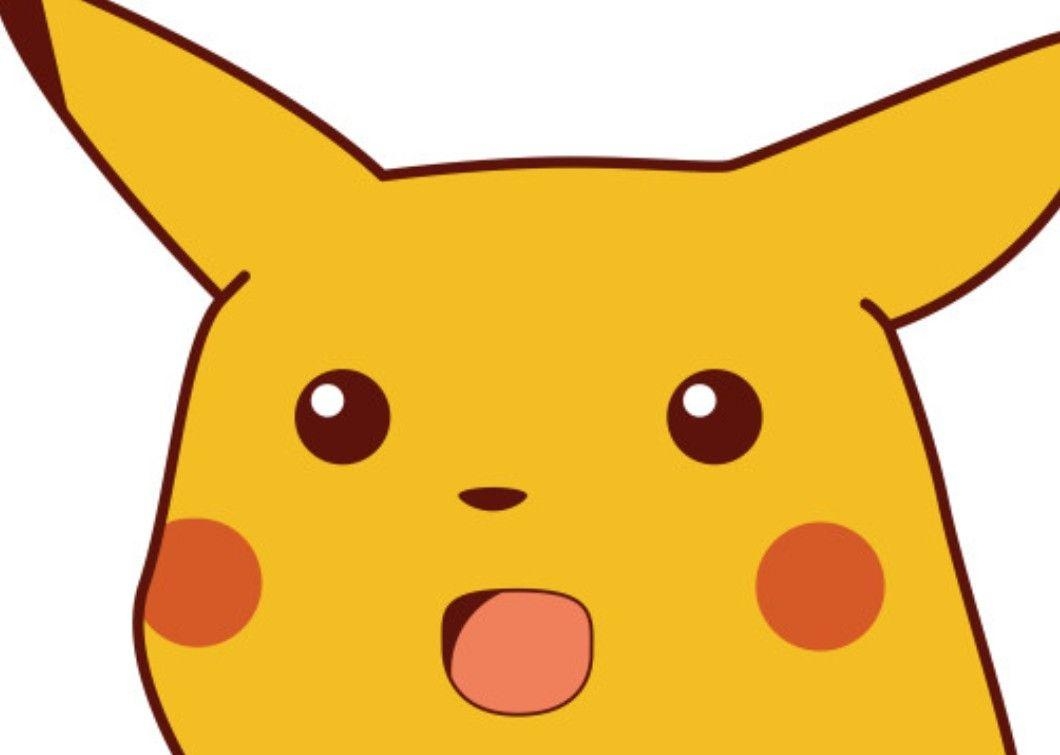 1060x760 Epic Surprised Pikachu Meme, Pokemon. Pikachu, Pokemon, Desktop