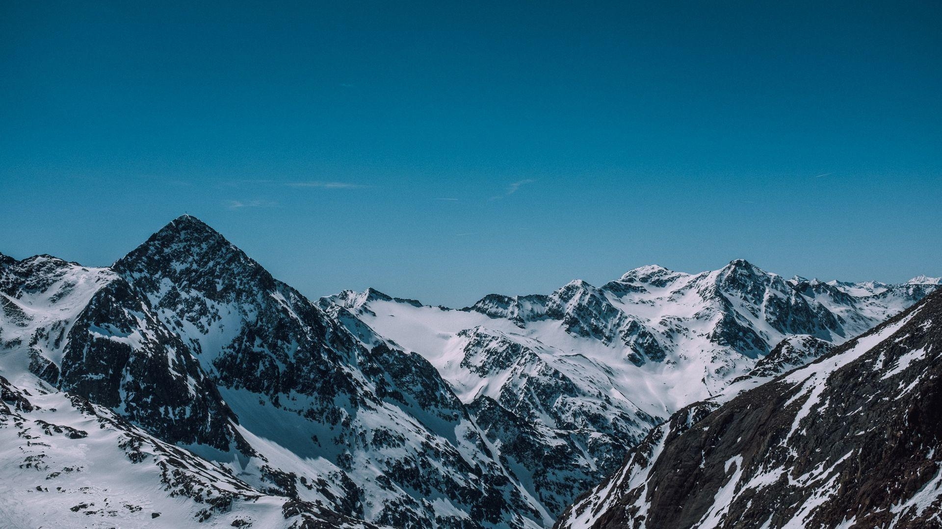 1920x1080 Stubai Glacier Snowy Mountains Wallpaper HD, Desktop