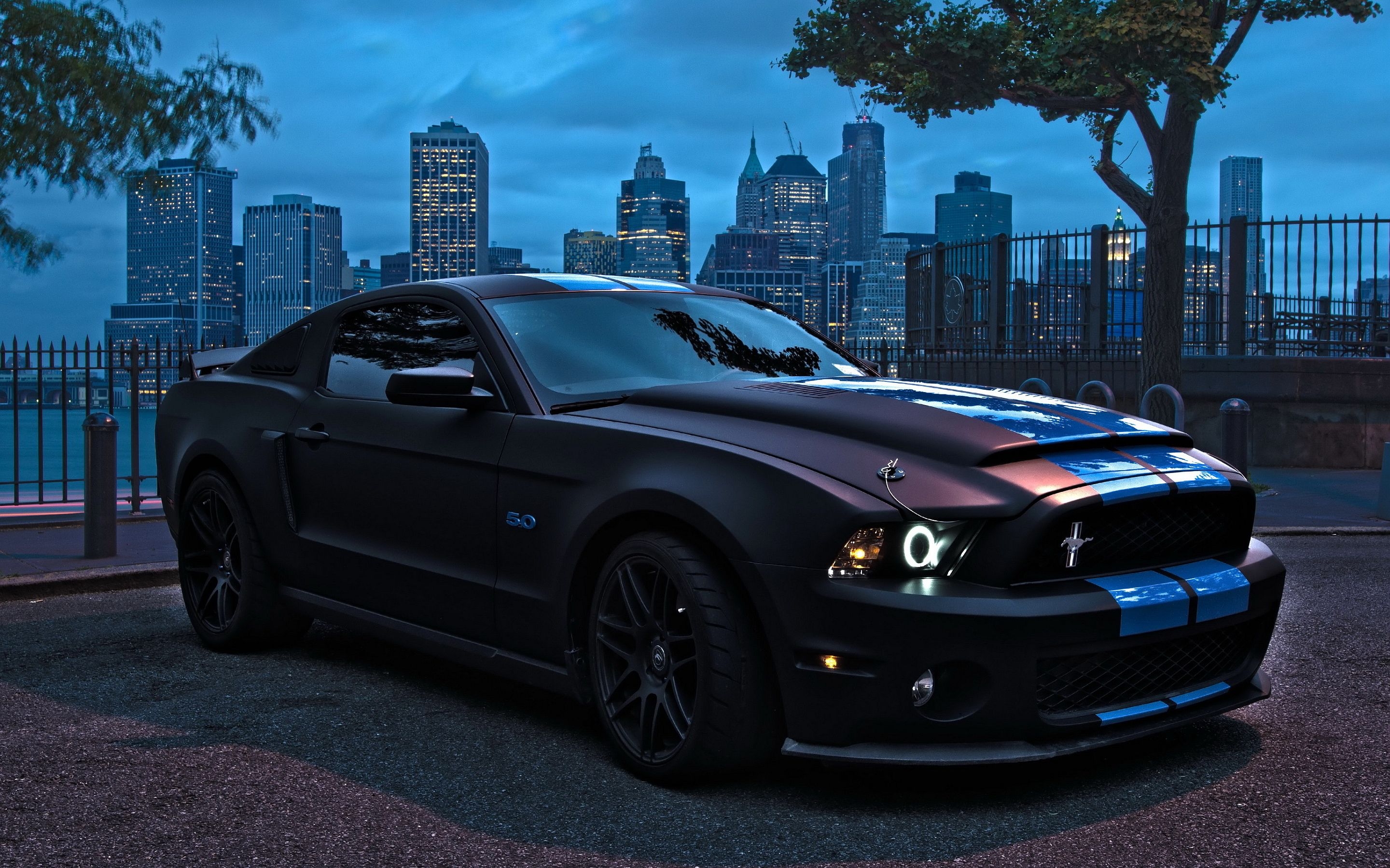 2880x1800 Ford Mustang Shelby GT 500 Black Wallpaper HD For iPhone, Desktop