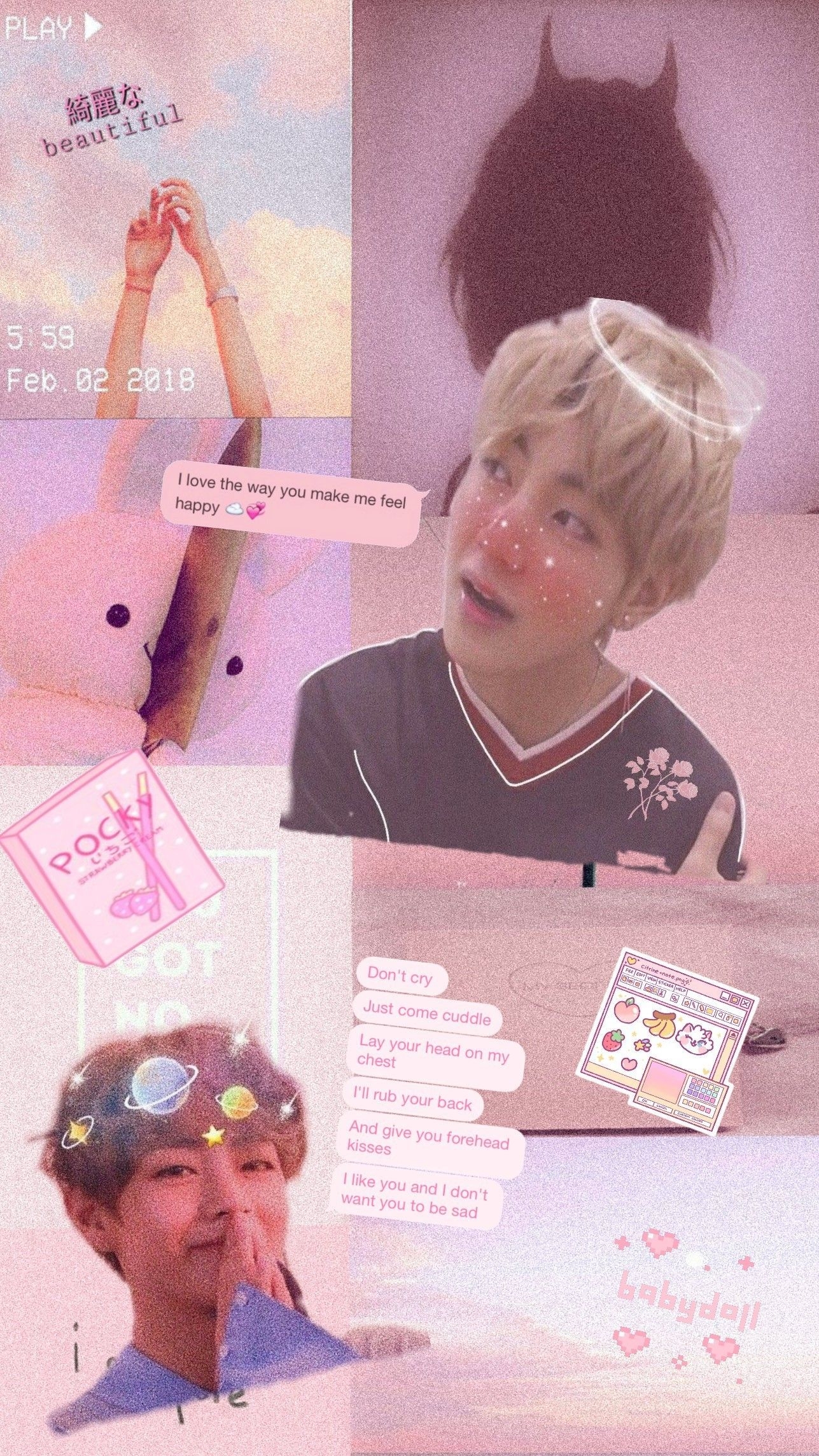 1290x2290 Taehyung aesthetic moodboard wallpaper #Kpop #bts, Phone