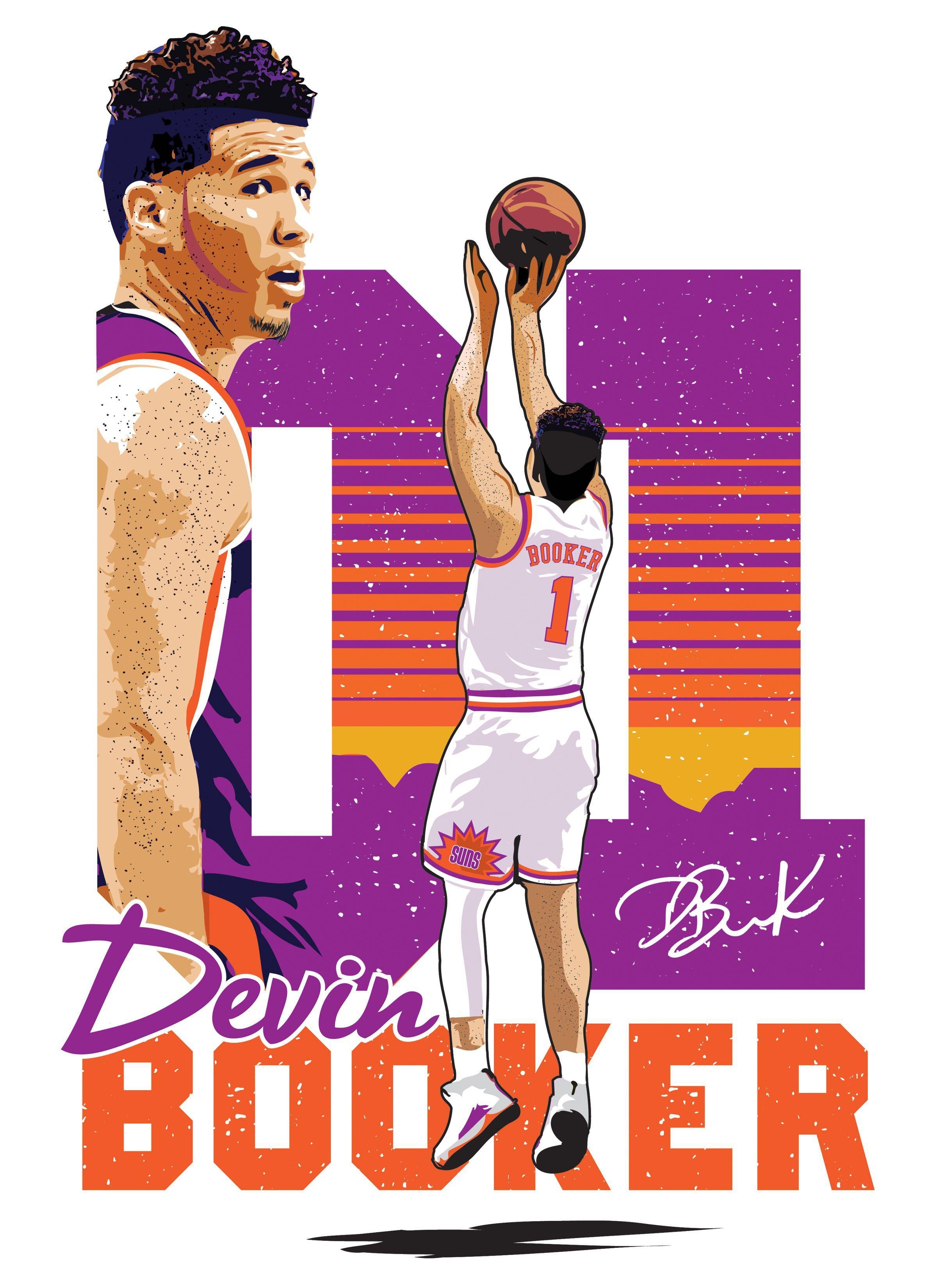 2400x3300 My new Devin Booker tee design. I've been working on this, Phone