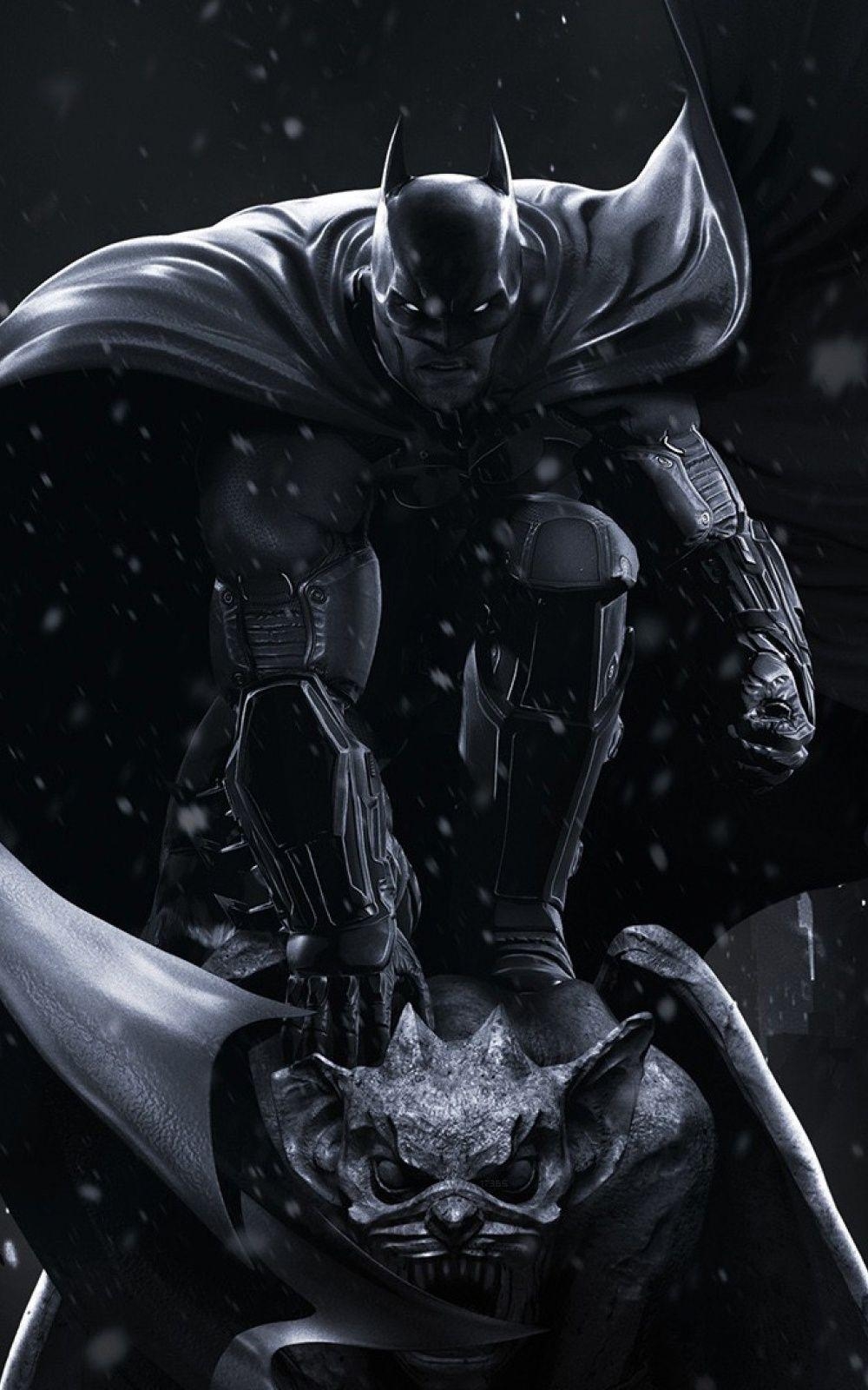 1000x1600 Batman Black Winter Android Wallpaper free download, Phone