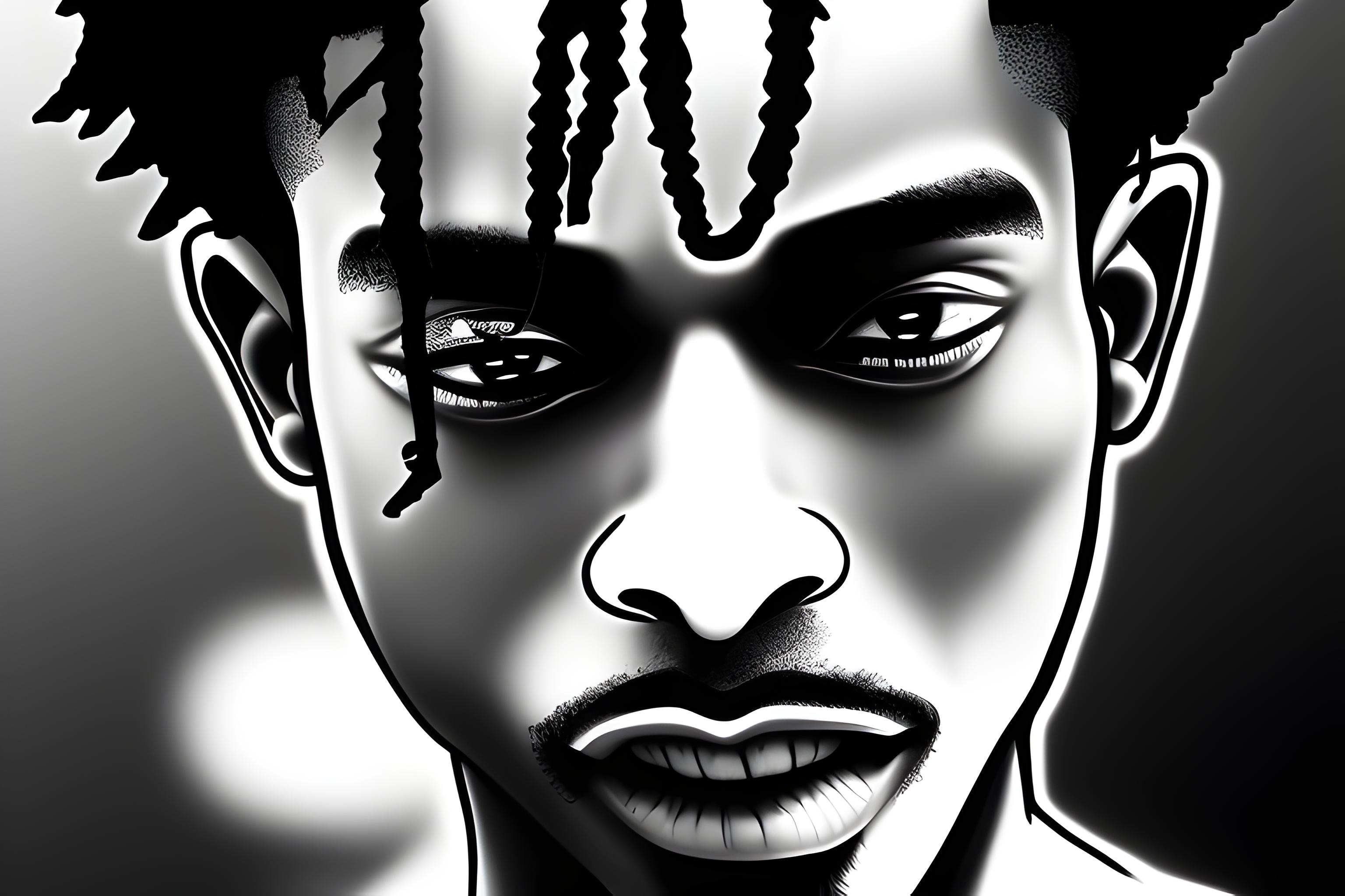 3080x2050 black white, demonic, playboi carti, Desktop