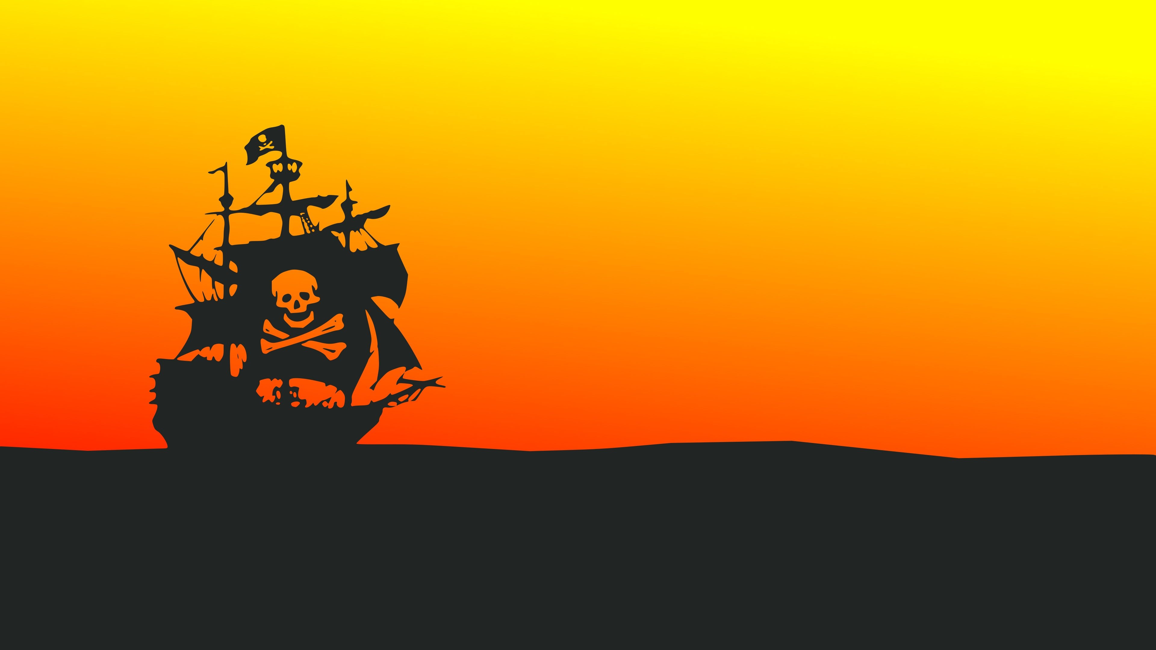 3840x2160 Pirate Ship Minimalist 4k 2560x1080 Resolution HD 4k Wallpaper, Image, Background, Photo and Picture, Desktop