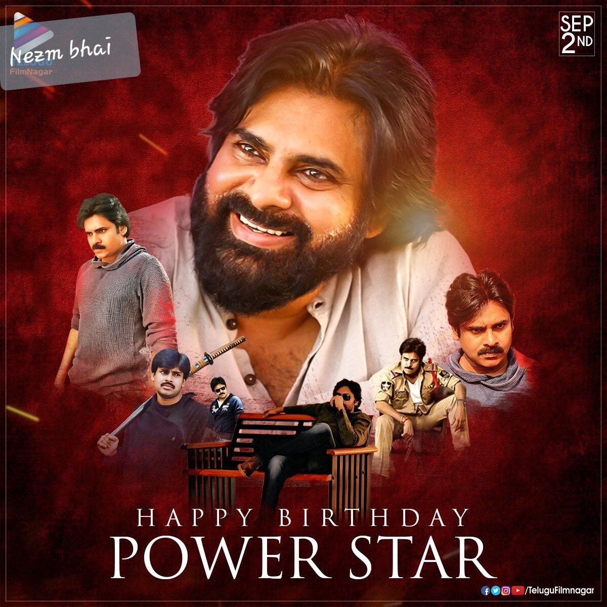 1200x1200 PawanKalyan Fan Kalyan Birthday CDP Plain background & Title full HD Image. Download link: #HappyBirthdayPawanKalyan, Phone