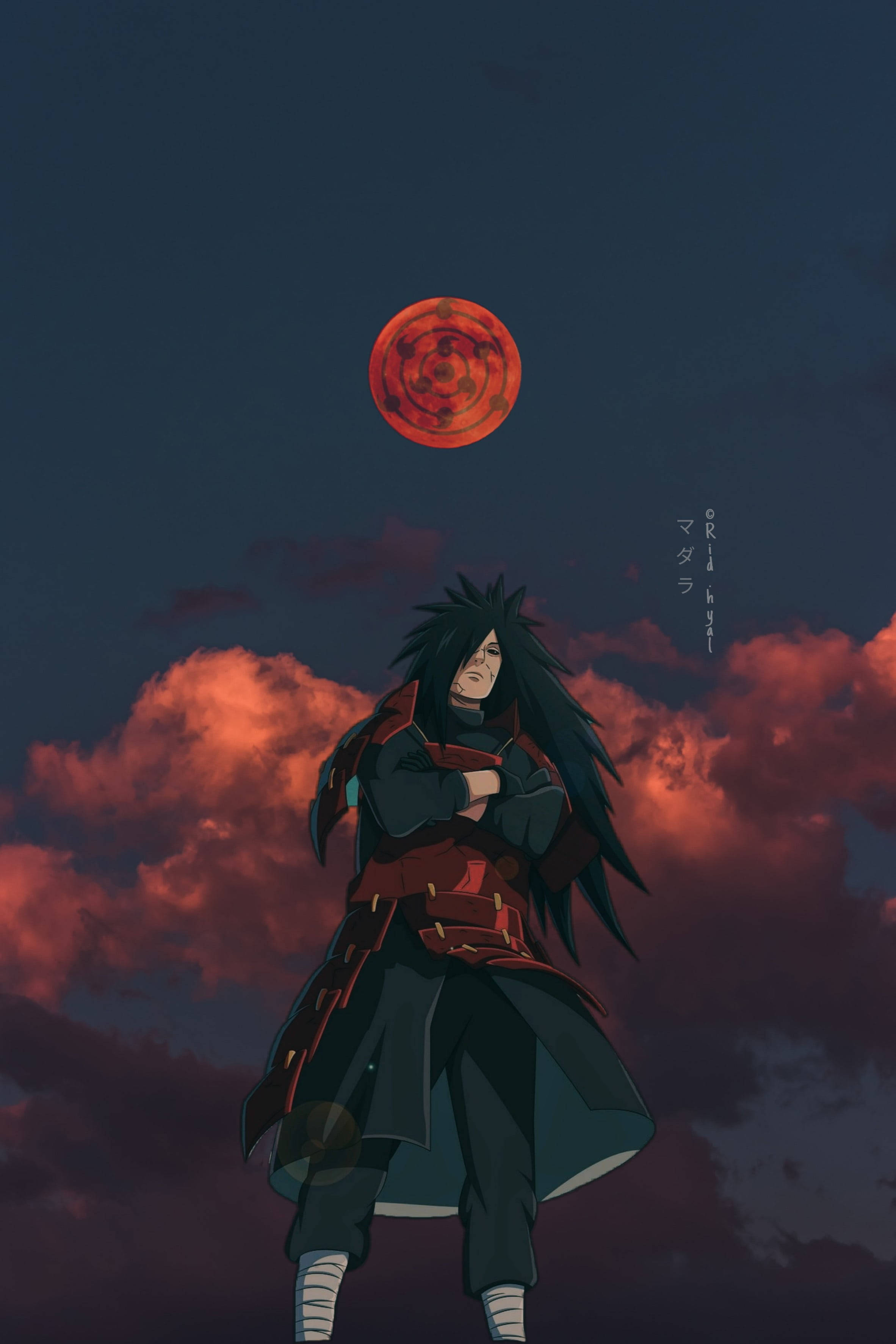 2370x3550 Download Madara Uchiha Red Moon Naruto Mobile 4k Wallpaper, Phone