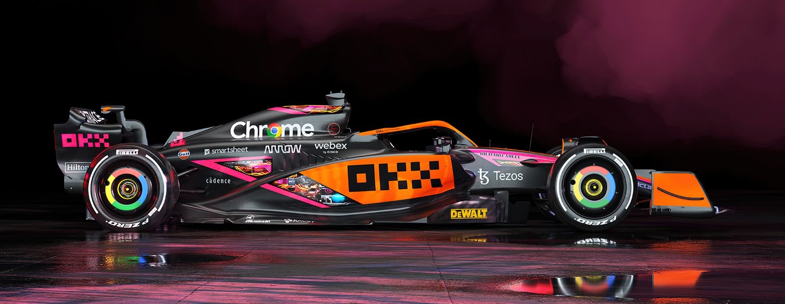 1600x620 McLaren Racing Racing and OKX unveil special Future Mode livery to celebrate the return to Asia, Dual Screen