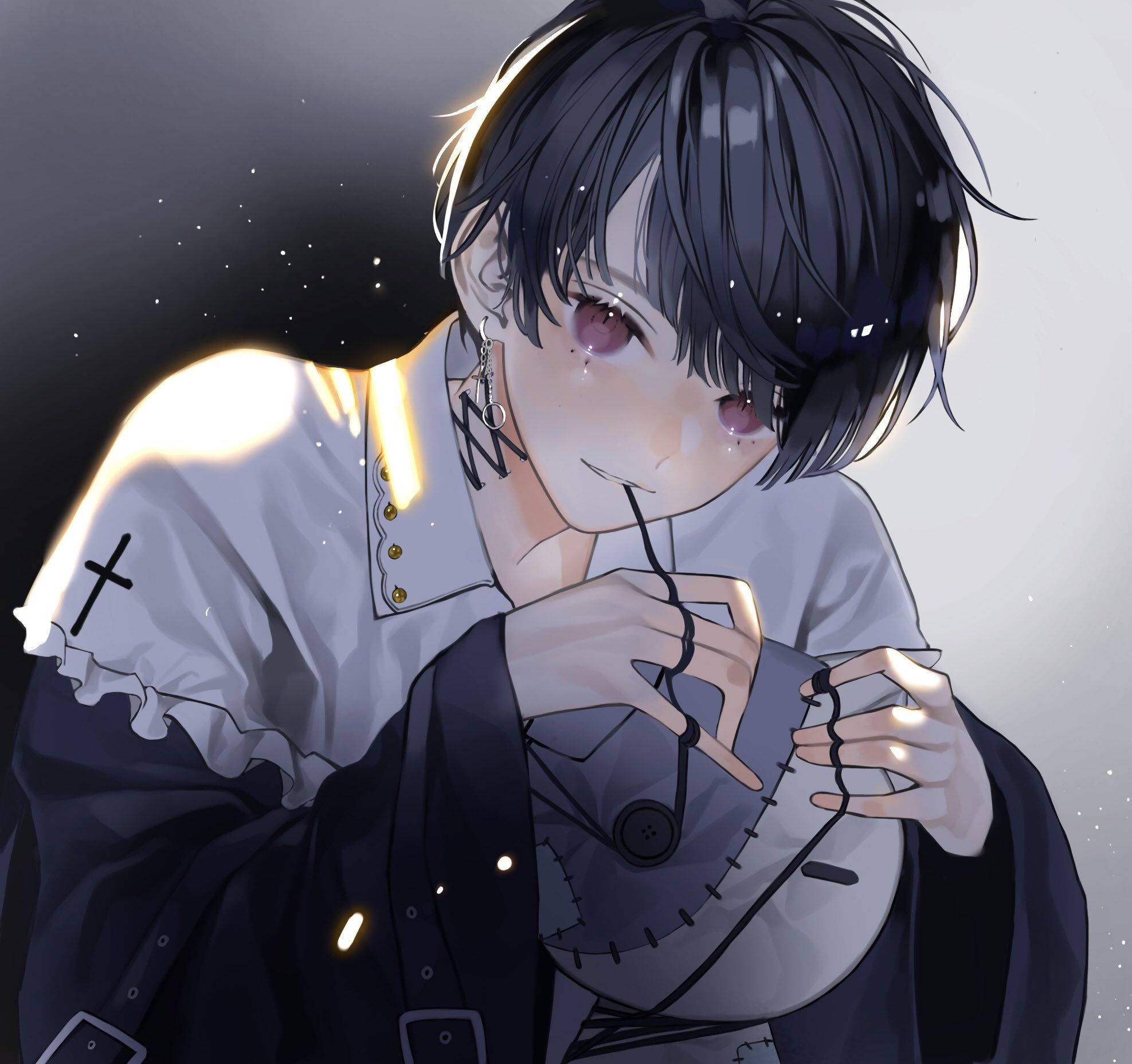 1980x1860 Download Dark Emo Boy Edgy Anime Pfp Wallpaper, Desktop