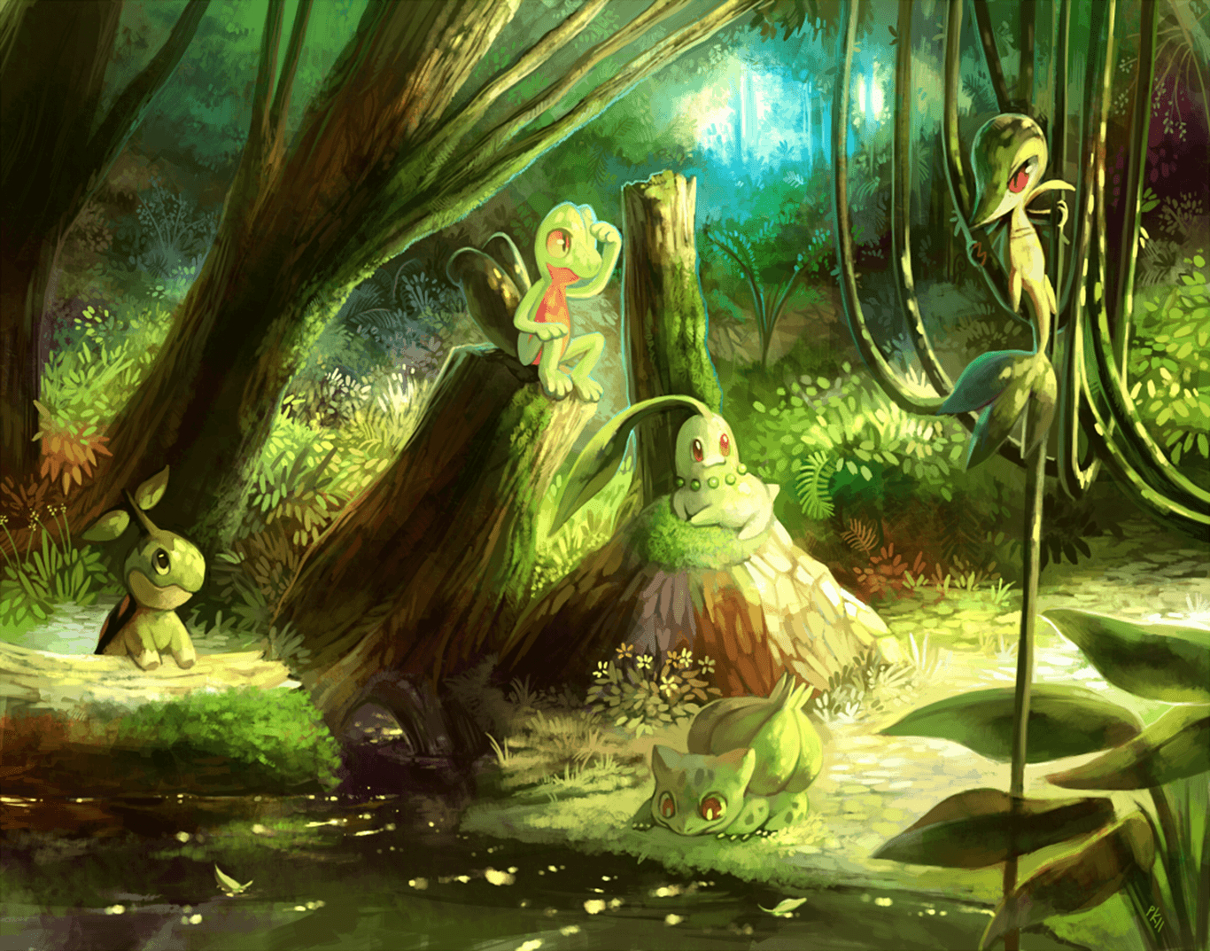 1370x1080 Snivy (Pokemon) HD Wallpaper and Background Image, Desktop