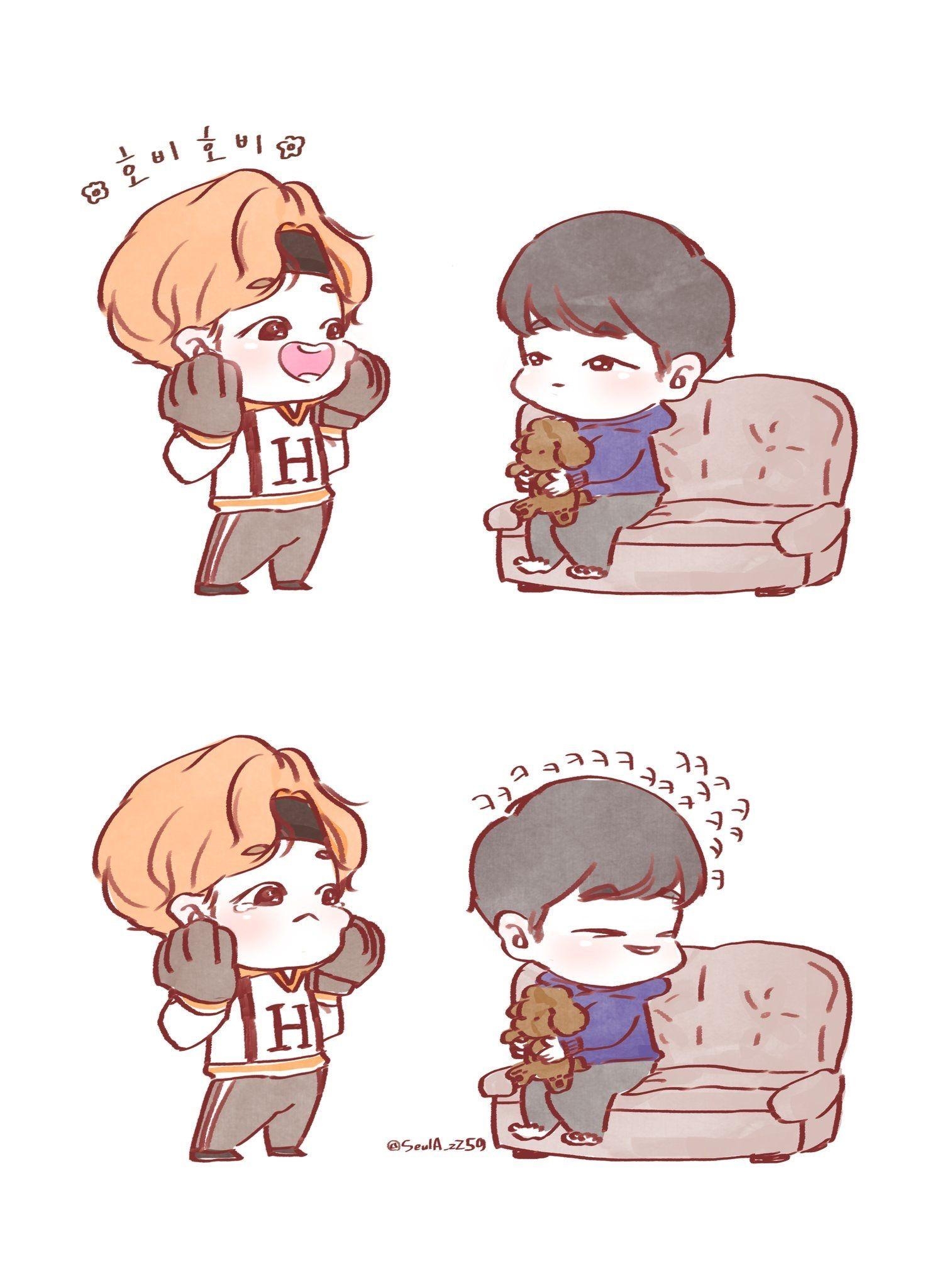 1490x2050 Bts fanart. BTS, Bts chibi and Yoonseok, Phone