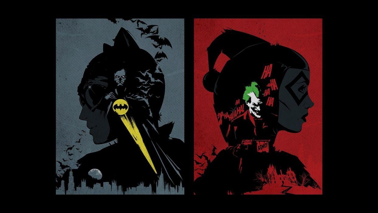 1250x700 Batman DC Comics comics The Joker Harley Quinn Catwoman fan, Desktop