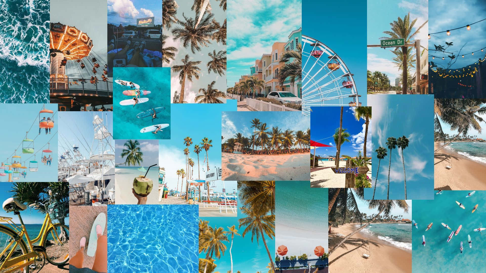 1920x1080 Download Collage Aesthetic Summer, Desktop