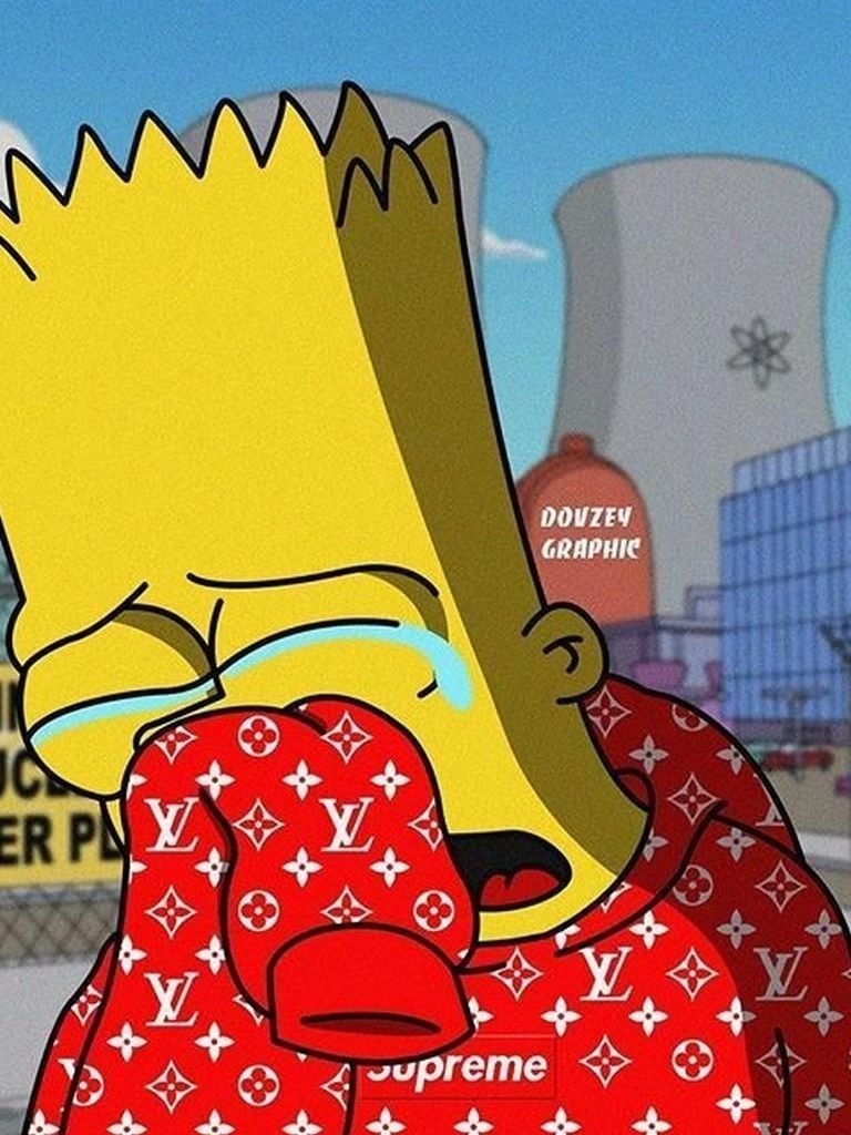 770x1030 Free download Supreme X Bart Simpson Wallpaper HD for Android APK, Phone