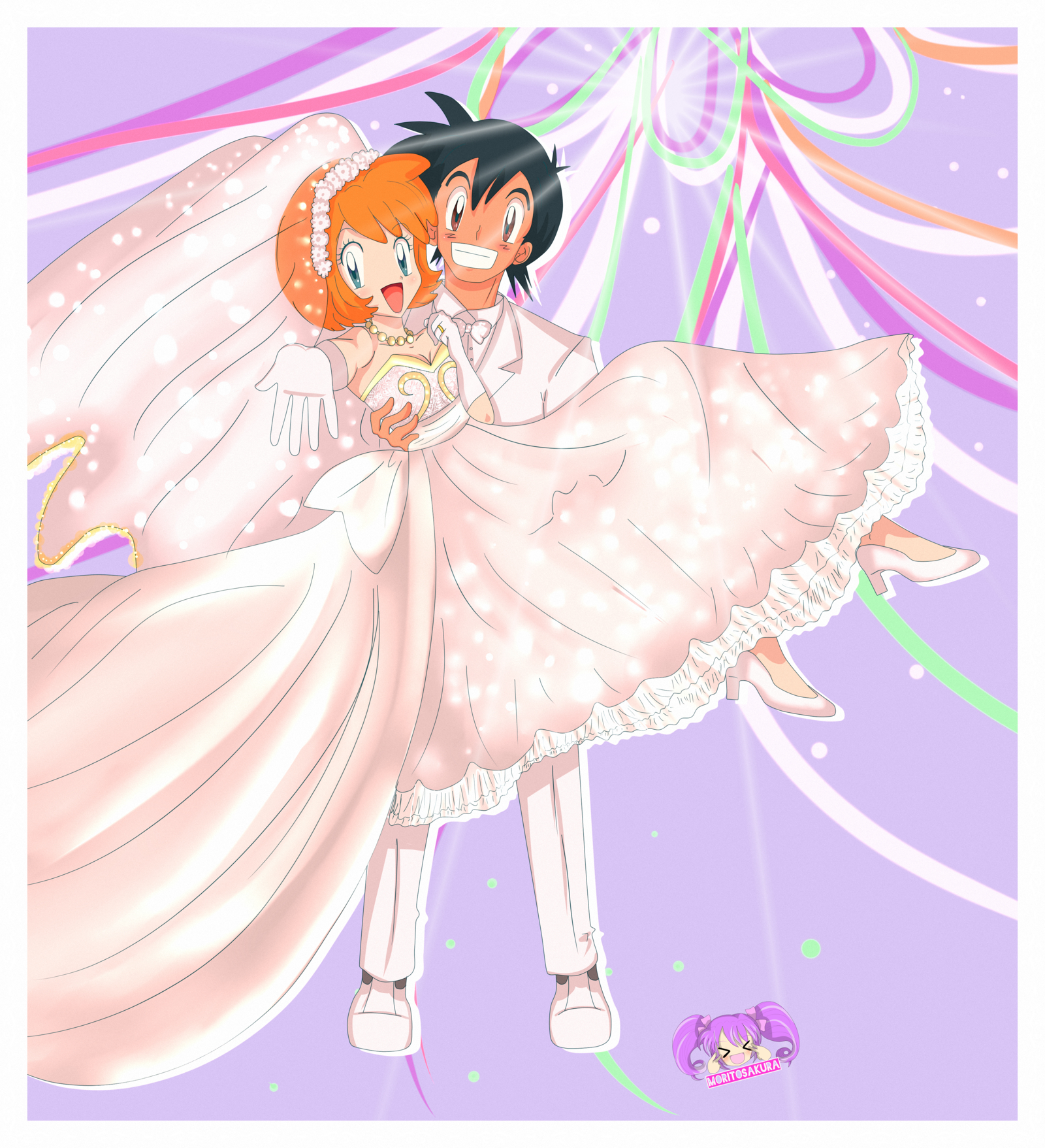 1600x1760 Pokeshipping Wedding. Ash and misty, Pokemon ash and misty, Pokémon heroes, Phone