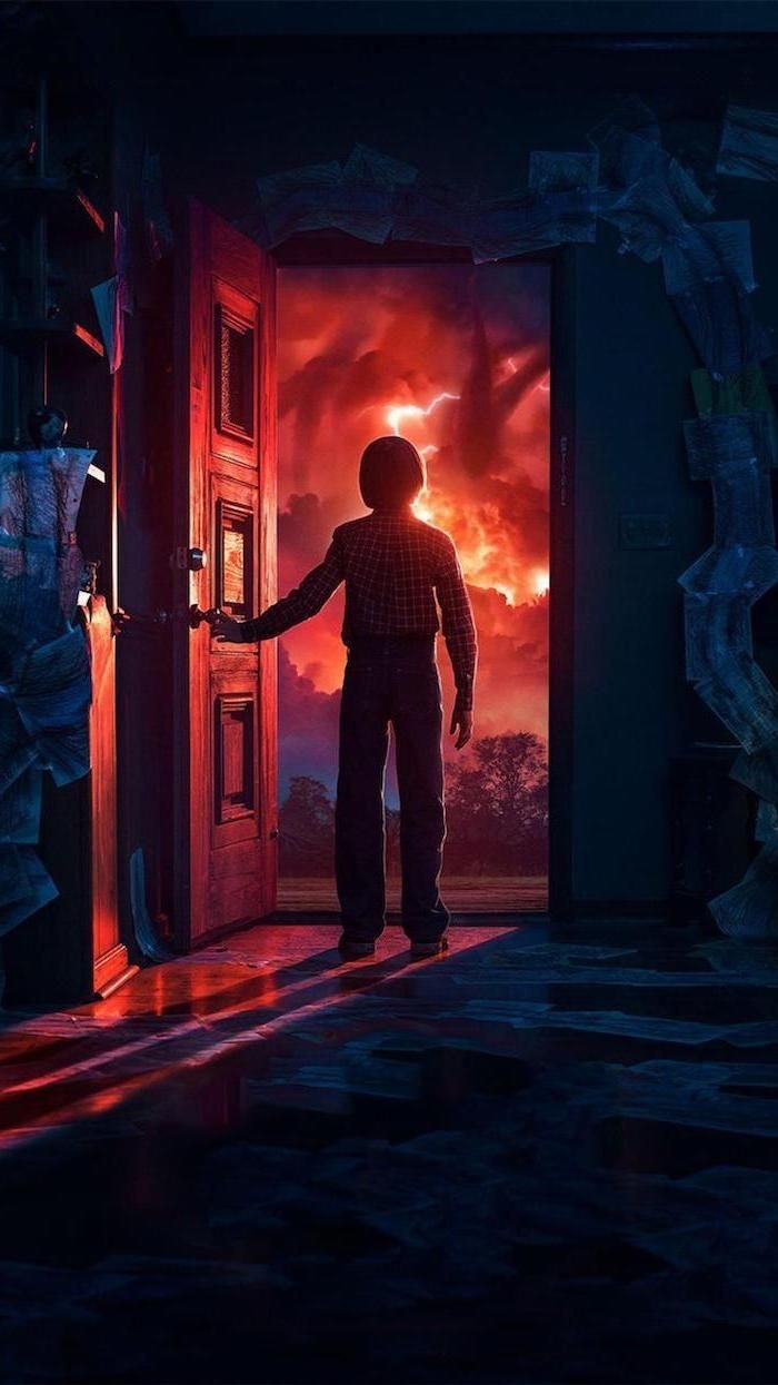 700x1250 Will Byers Opening The Door To The Upside Down Aesthetic Stranger Things Wallpaper R. Stranger Things Wallpaper, Stranger Things Poster, Stranger Things Aesthetic, Phone