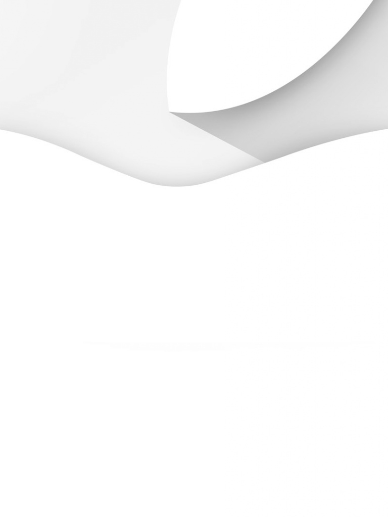 770x1030 Simple White Apple iPad wallpaper, Phone