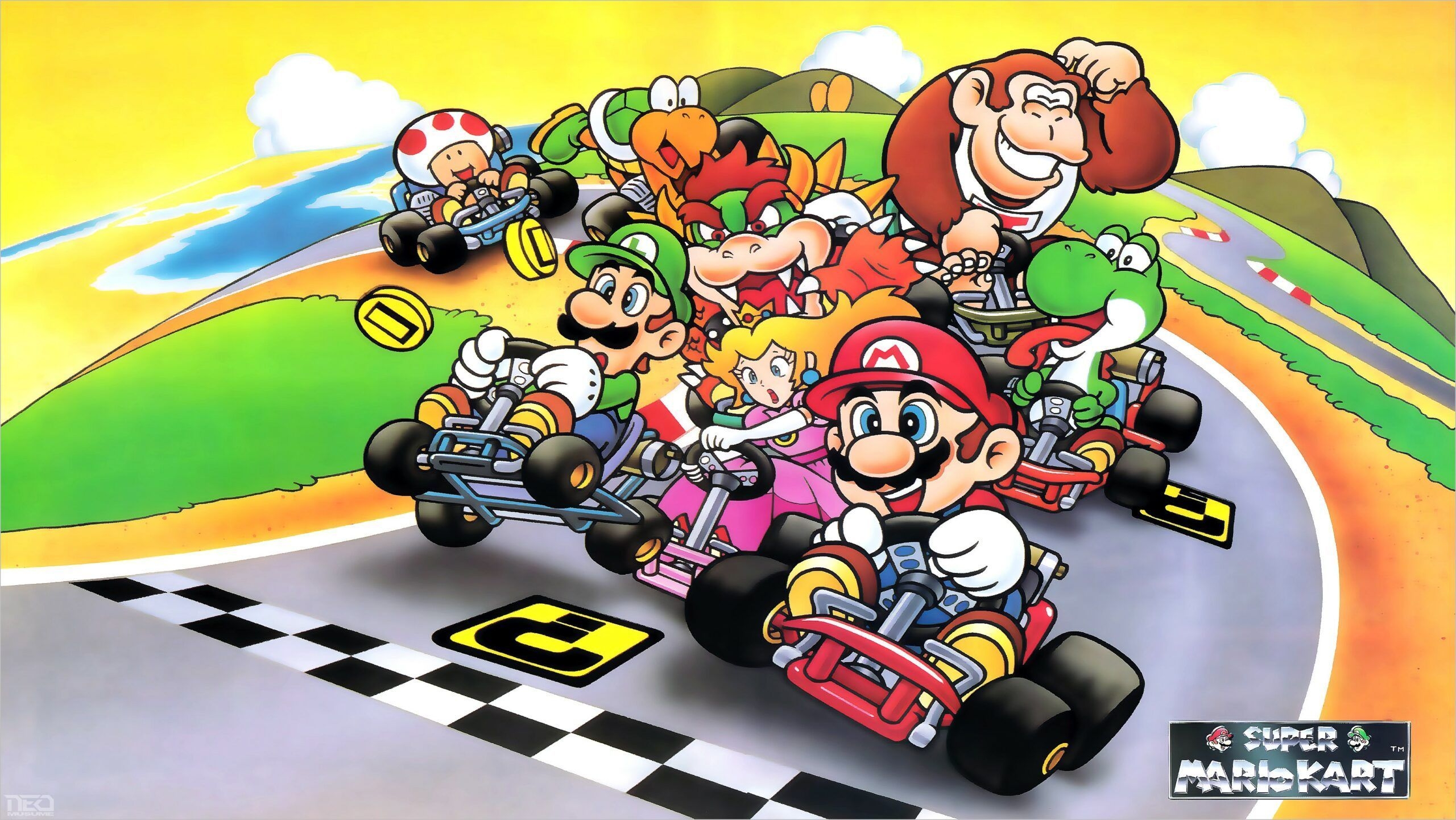 2560x1450 Best 4k Snes Wallpaper. Mario kart, Mario kart games, Desktop