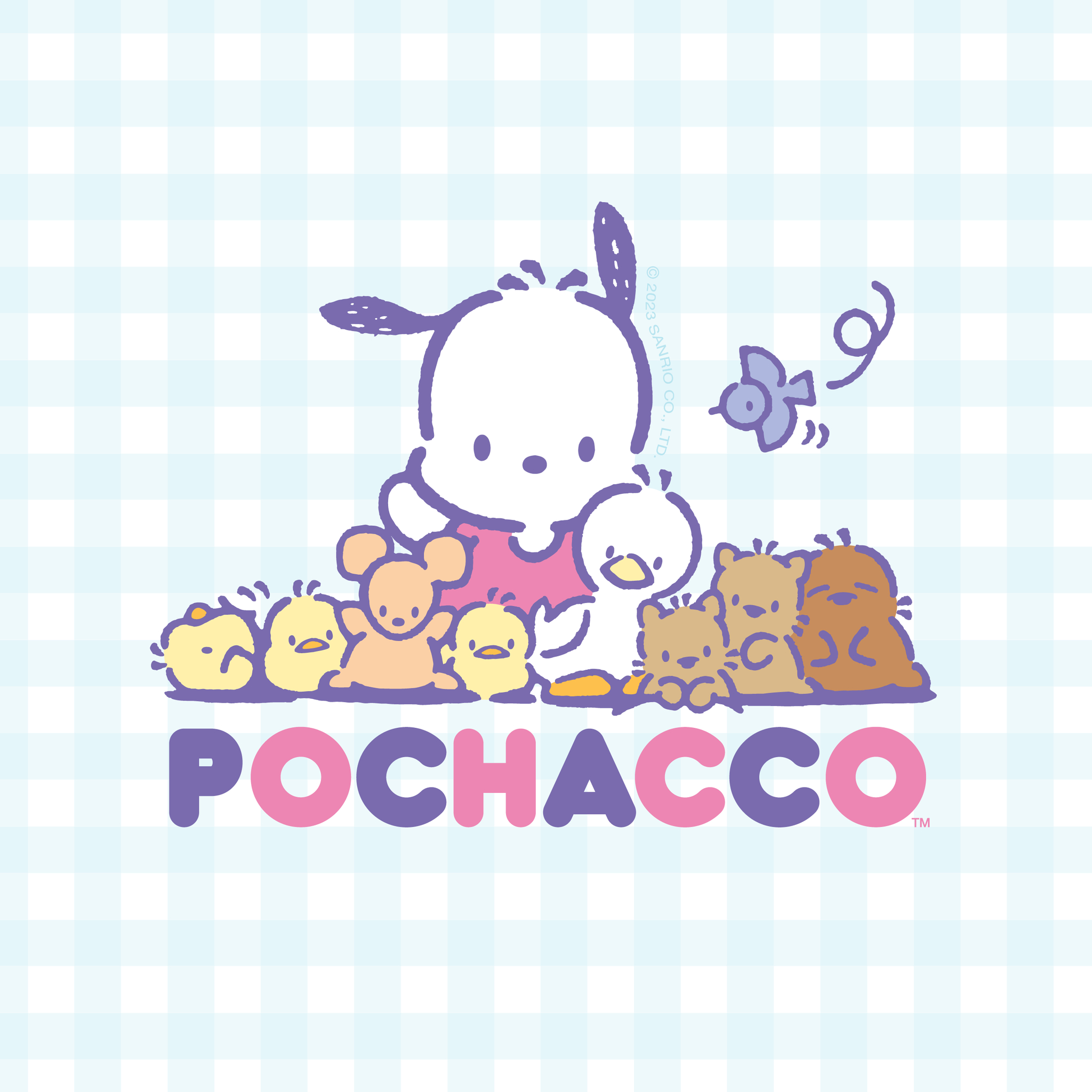 2050x2050 Sanrio month, new adorable #Pochacco phone background!, Phone