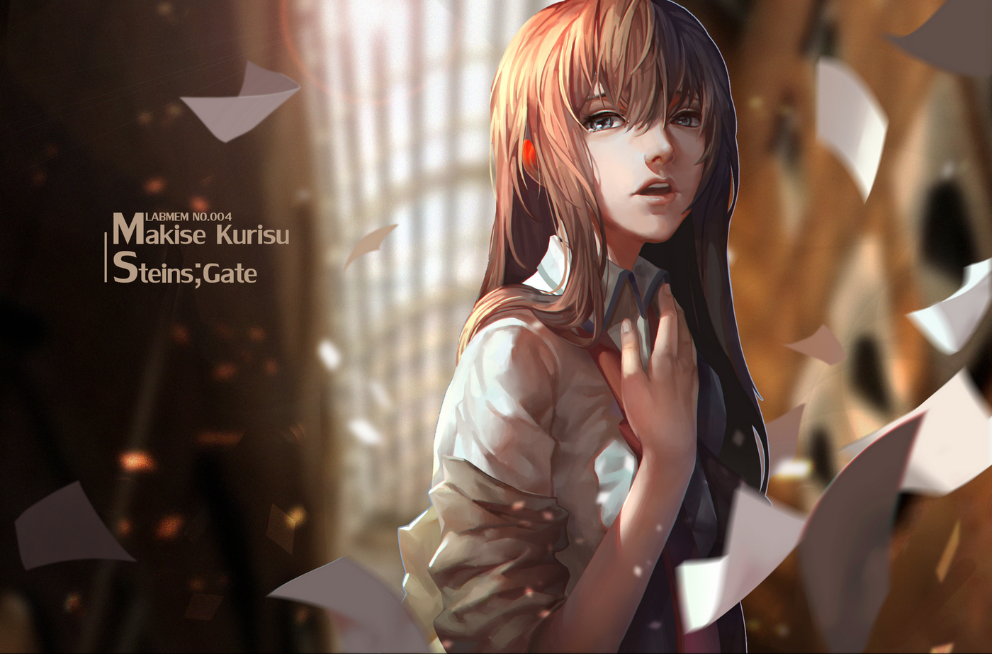 1400x930 Makise Kurisu;Gate Anime Image Board, Desktop