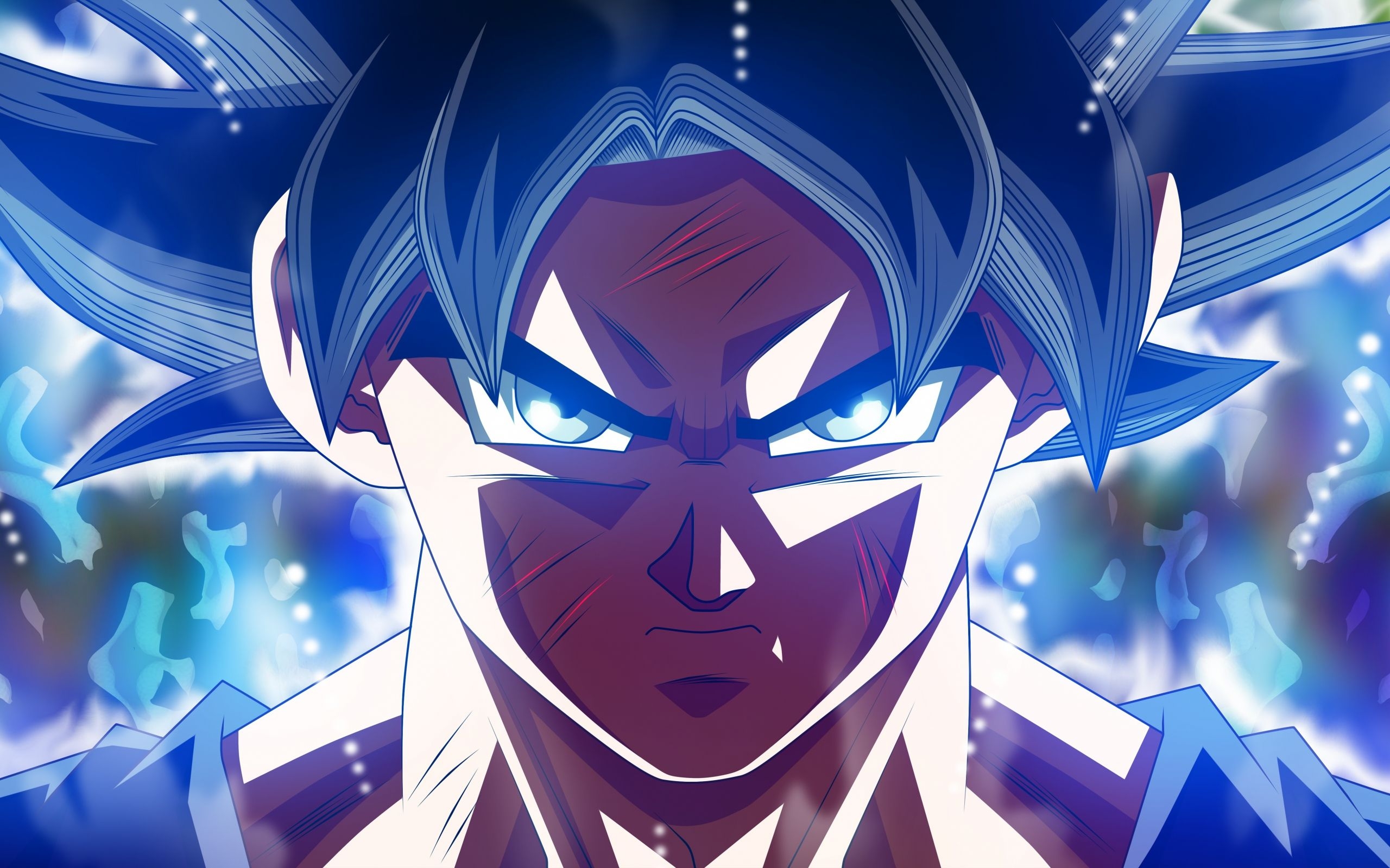 2560x1600 Download  wallpaper wounded, son goku, ultra instinct, dragon ball super, dual wide, widescreen 16: widescreen,  HD image, background, 4626, Desktop