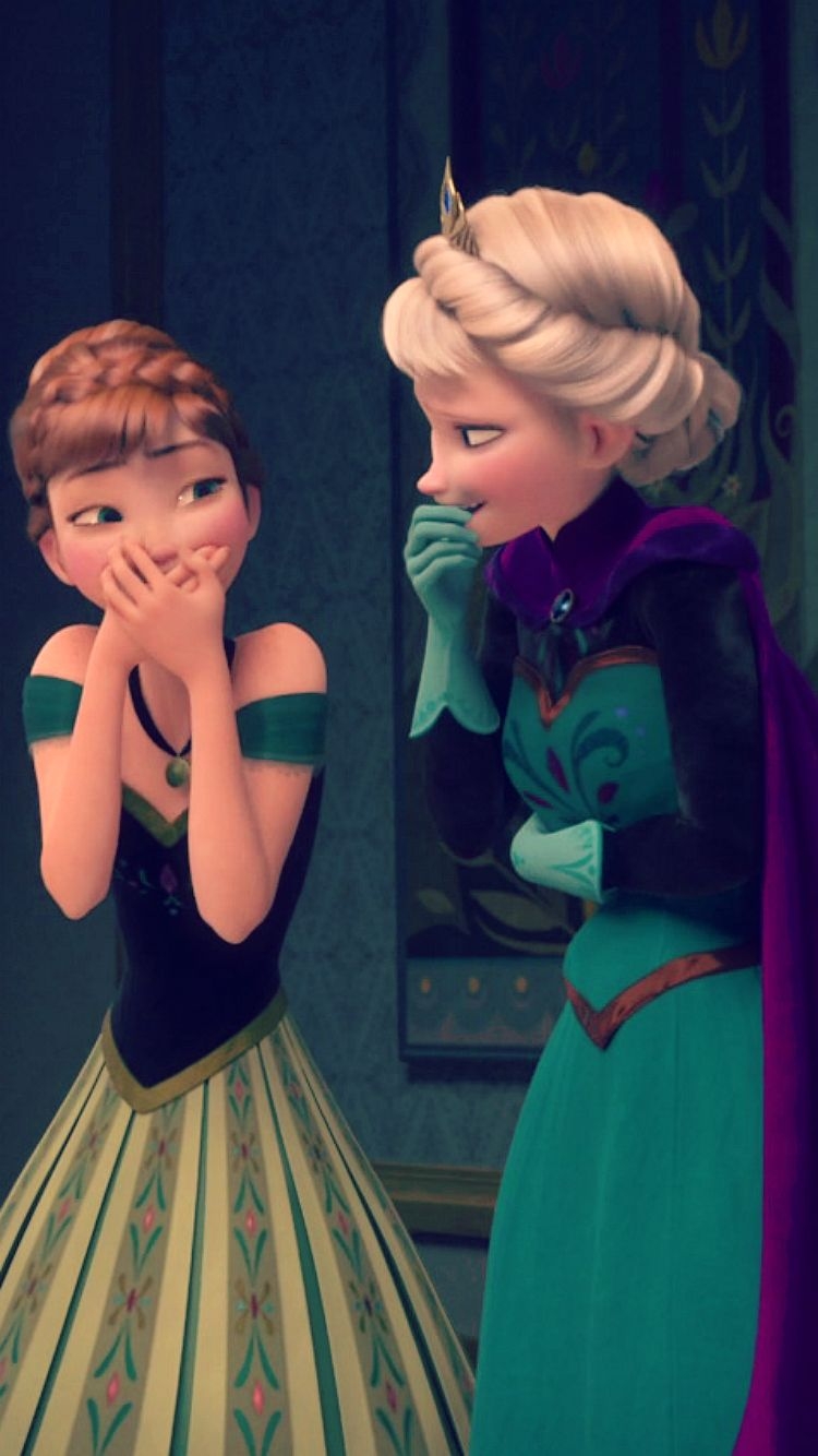 750x1340 Anna And Elsa Wallpaper, Phone