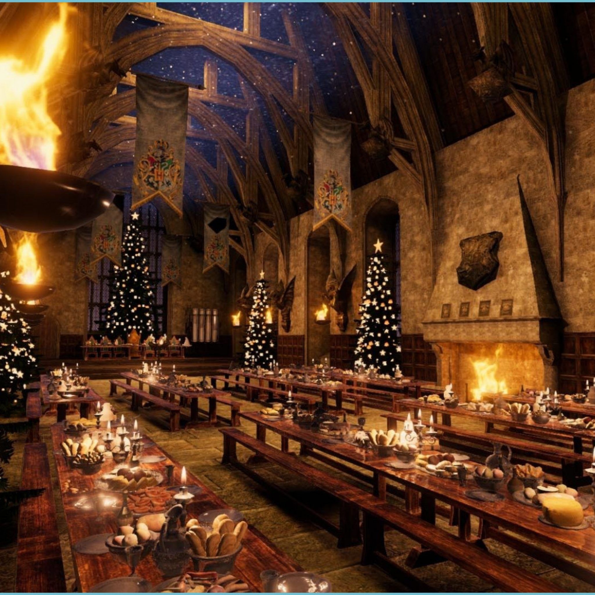 2050x2050 Hogwarts Christmas Wallpaper Free Hogwarts Christmas potter christmas wallpaper, Phone